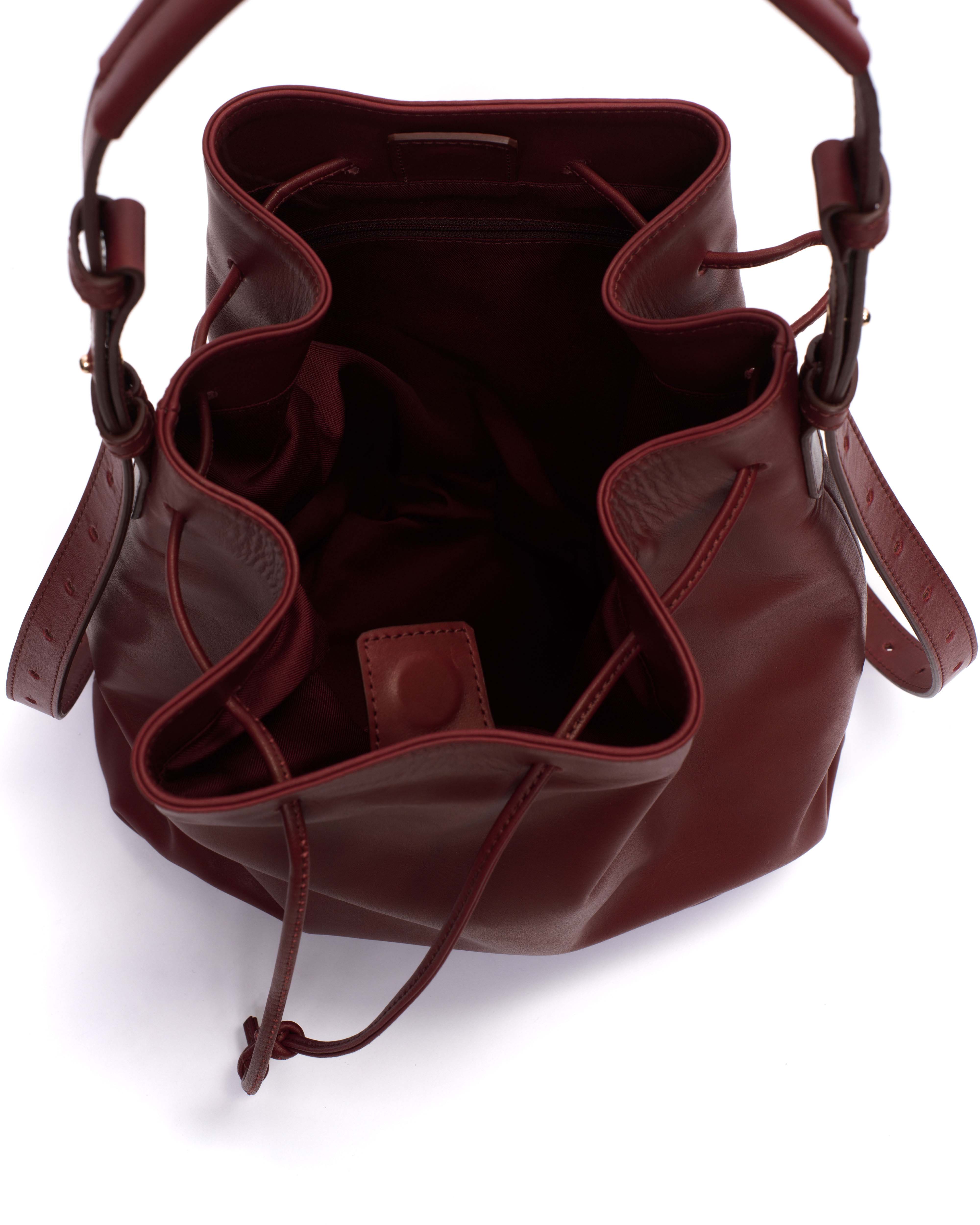 Kacey grand bucket bag Soft calf Pomegranate