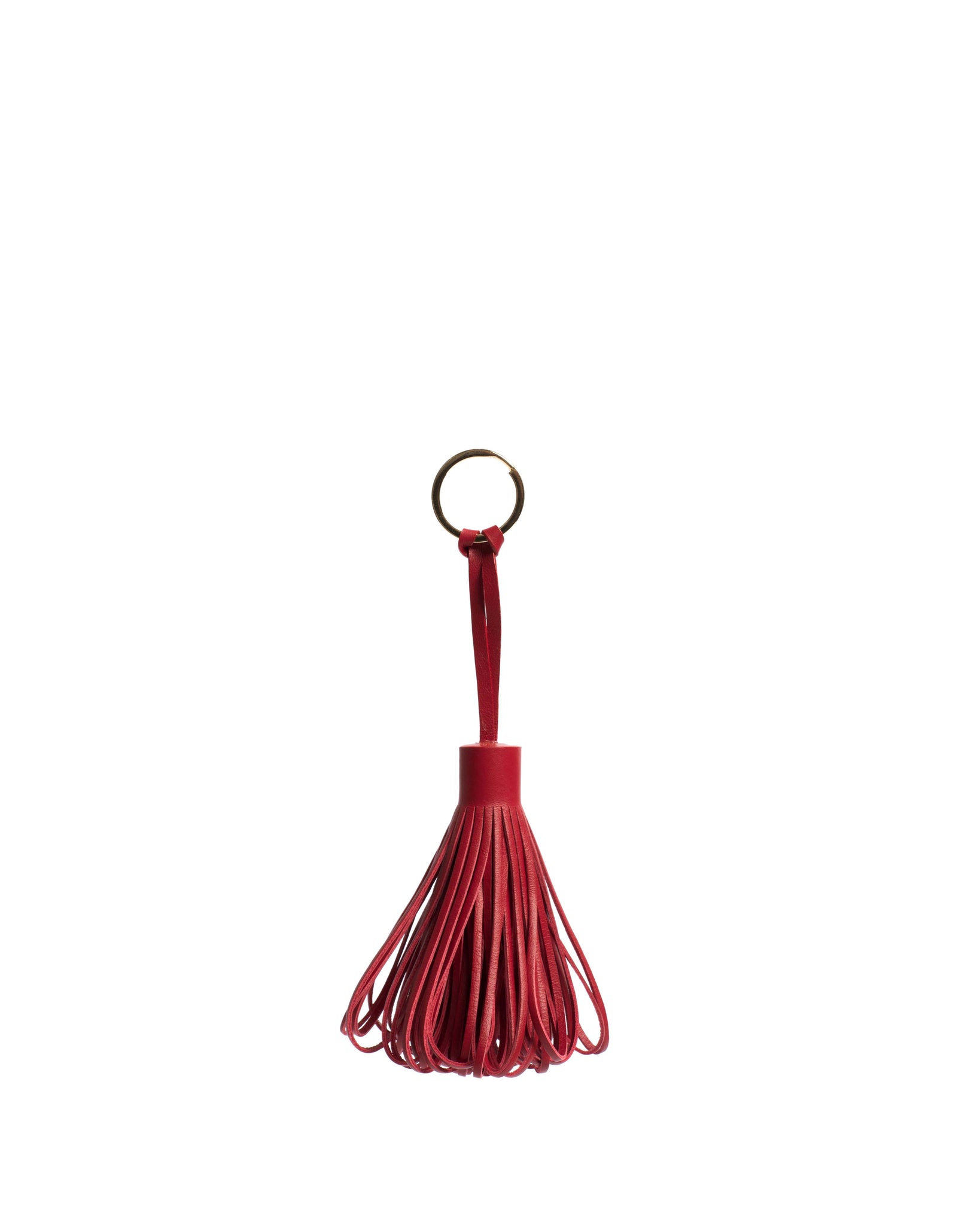 Katty fringe keyring Soft calf Ruby red - Anonymous Copenhagen