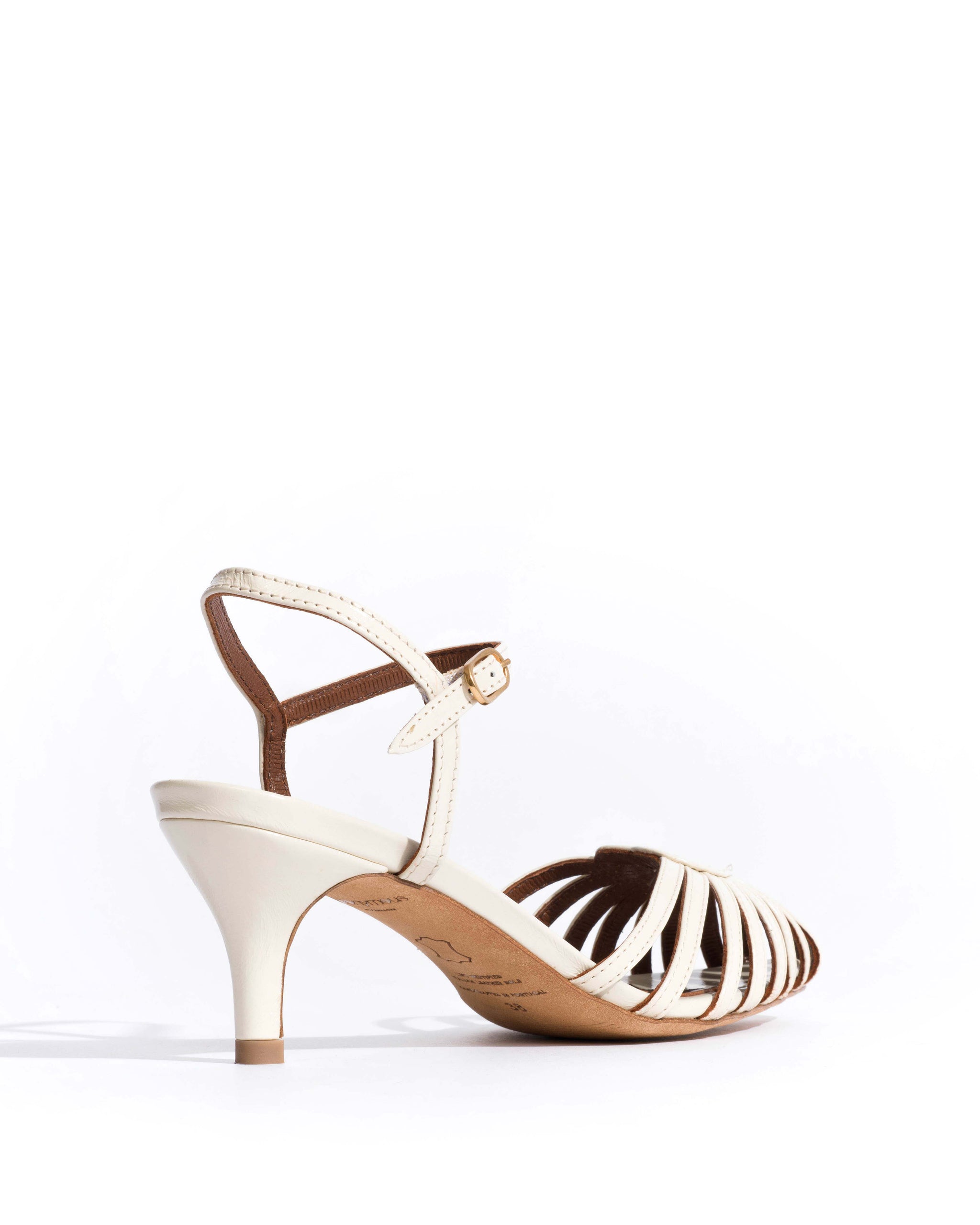 Keesha 55 Crinkled polished goat White sand - Anonymous Copenhagen Heels