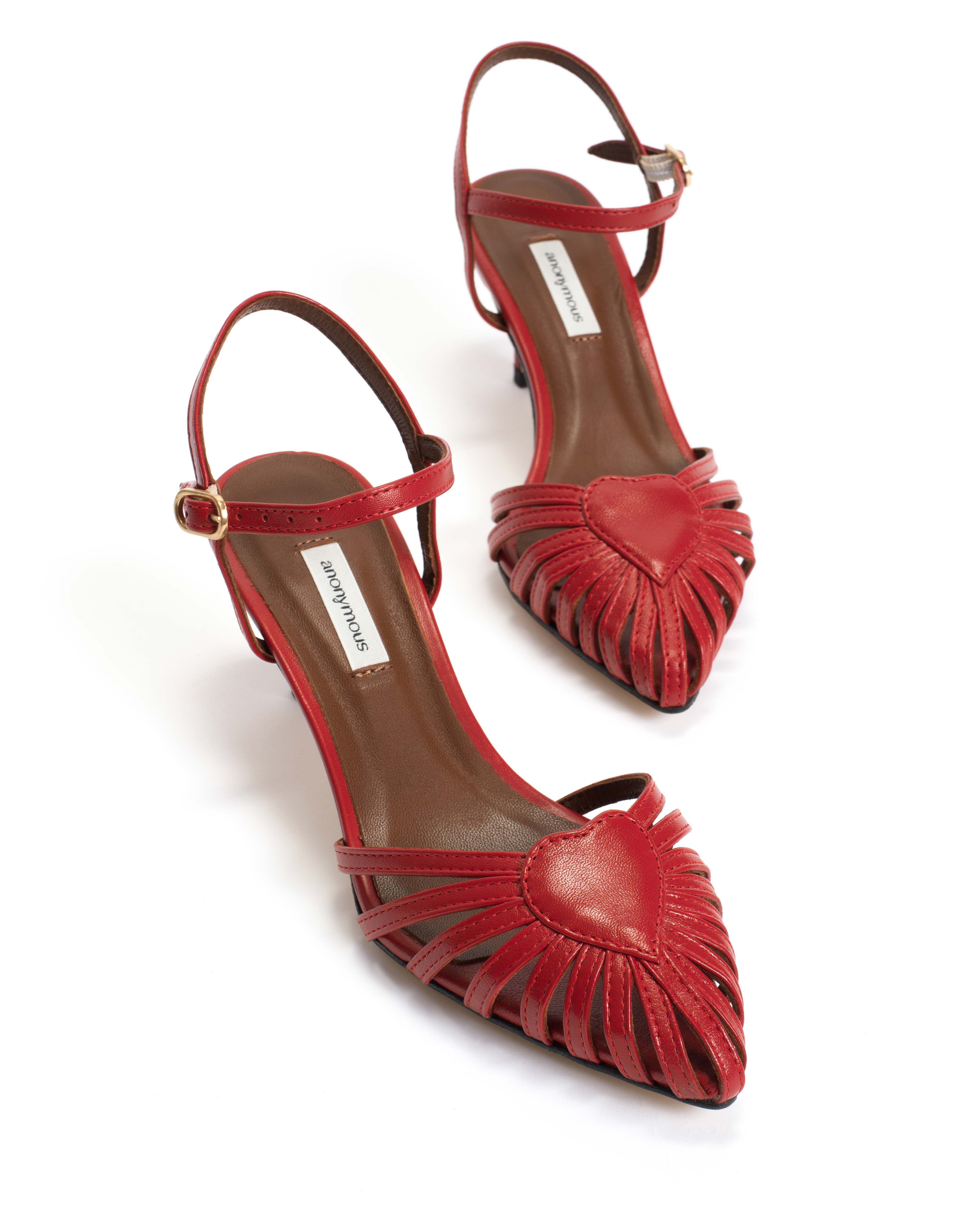 Keesha 55 Shiny lamb Ruby red