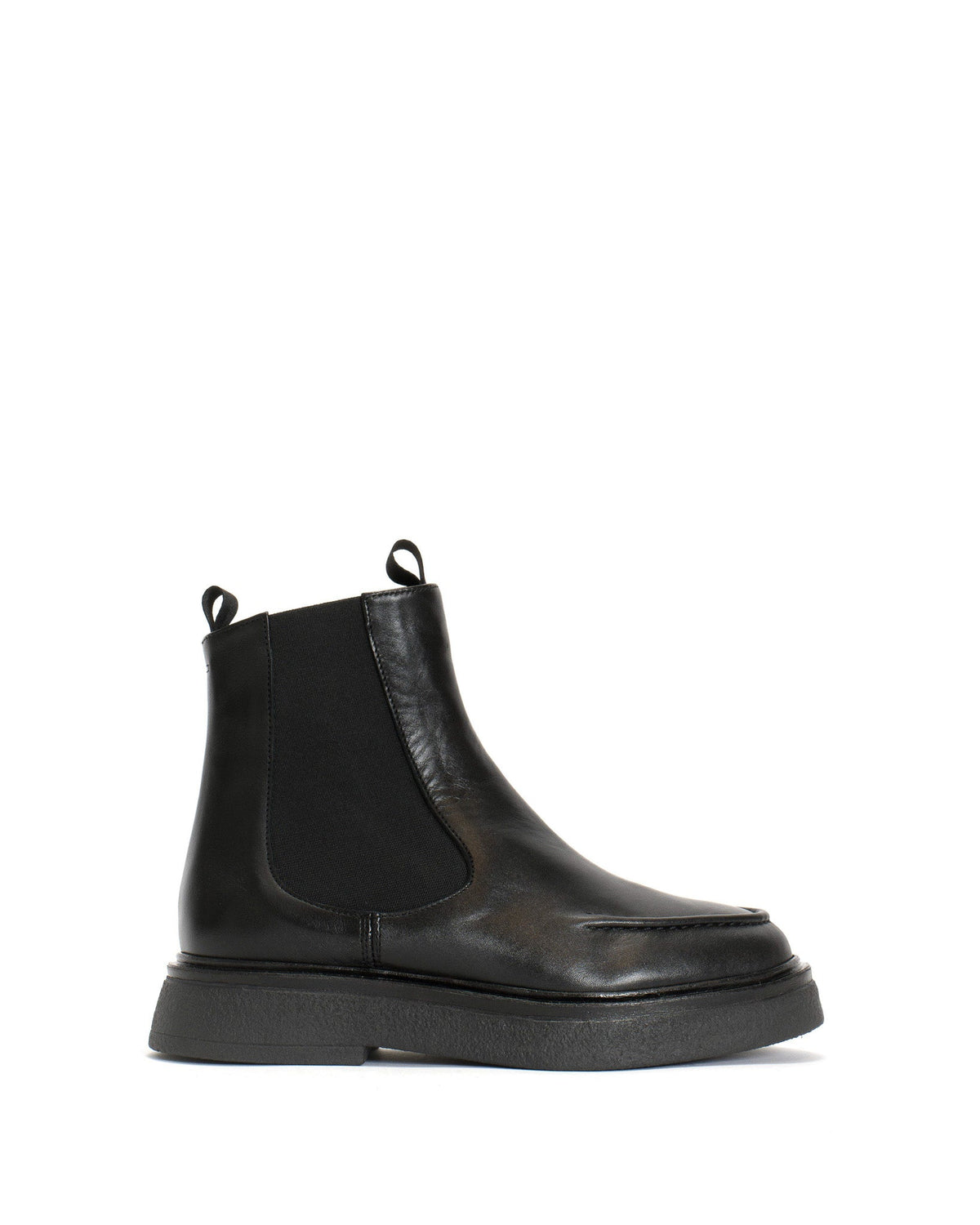 Kikie flat platform Soft calf & sole Black & black