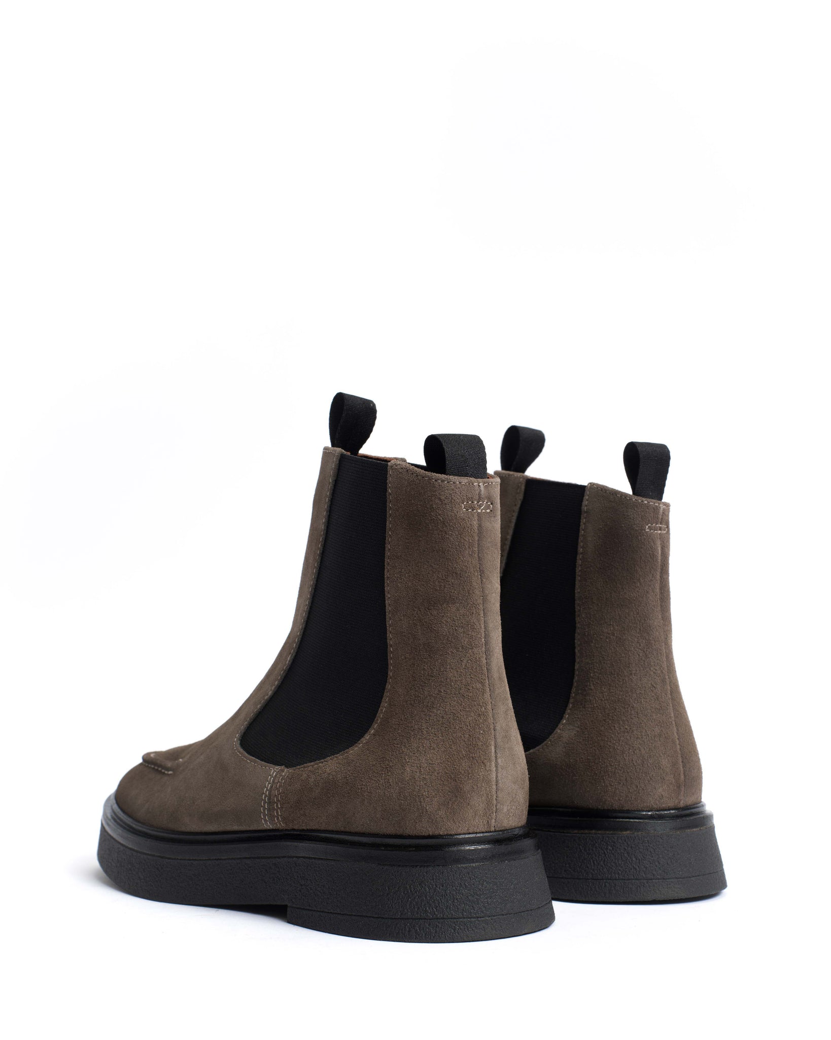 Kikie flat platform Calf suede & Sole Stone grey & black - Anonymous Copenhagen
