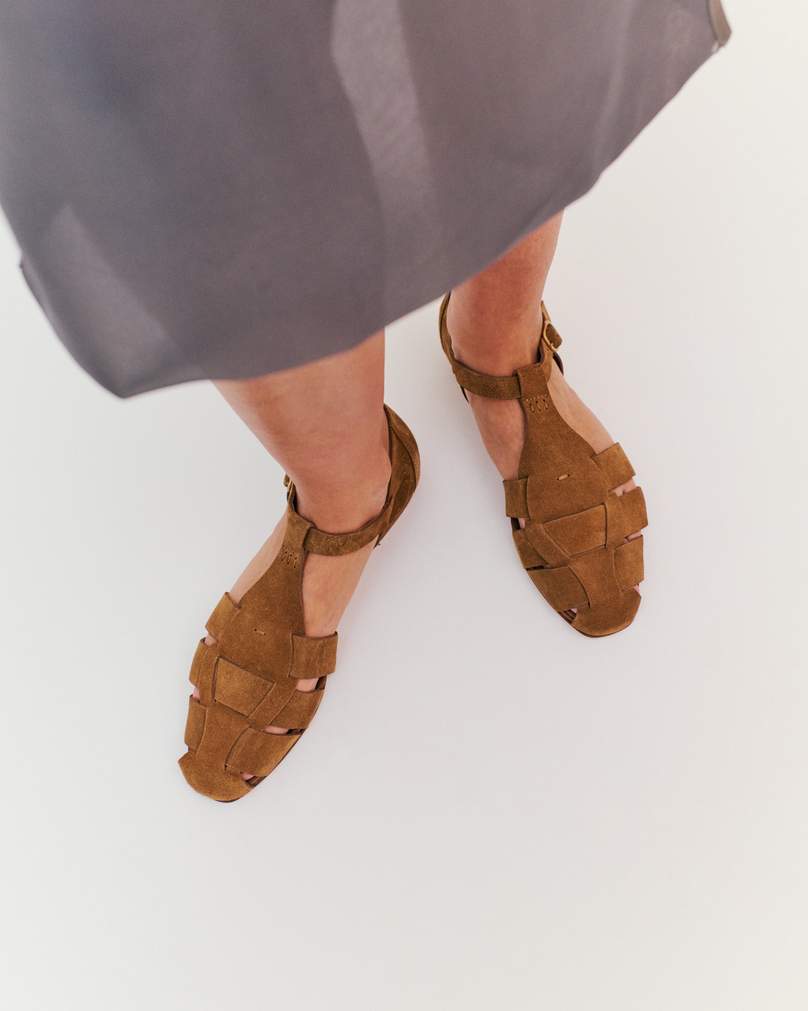 Lain flats Calf suede Cinnamon