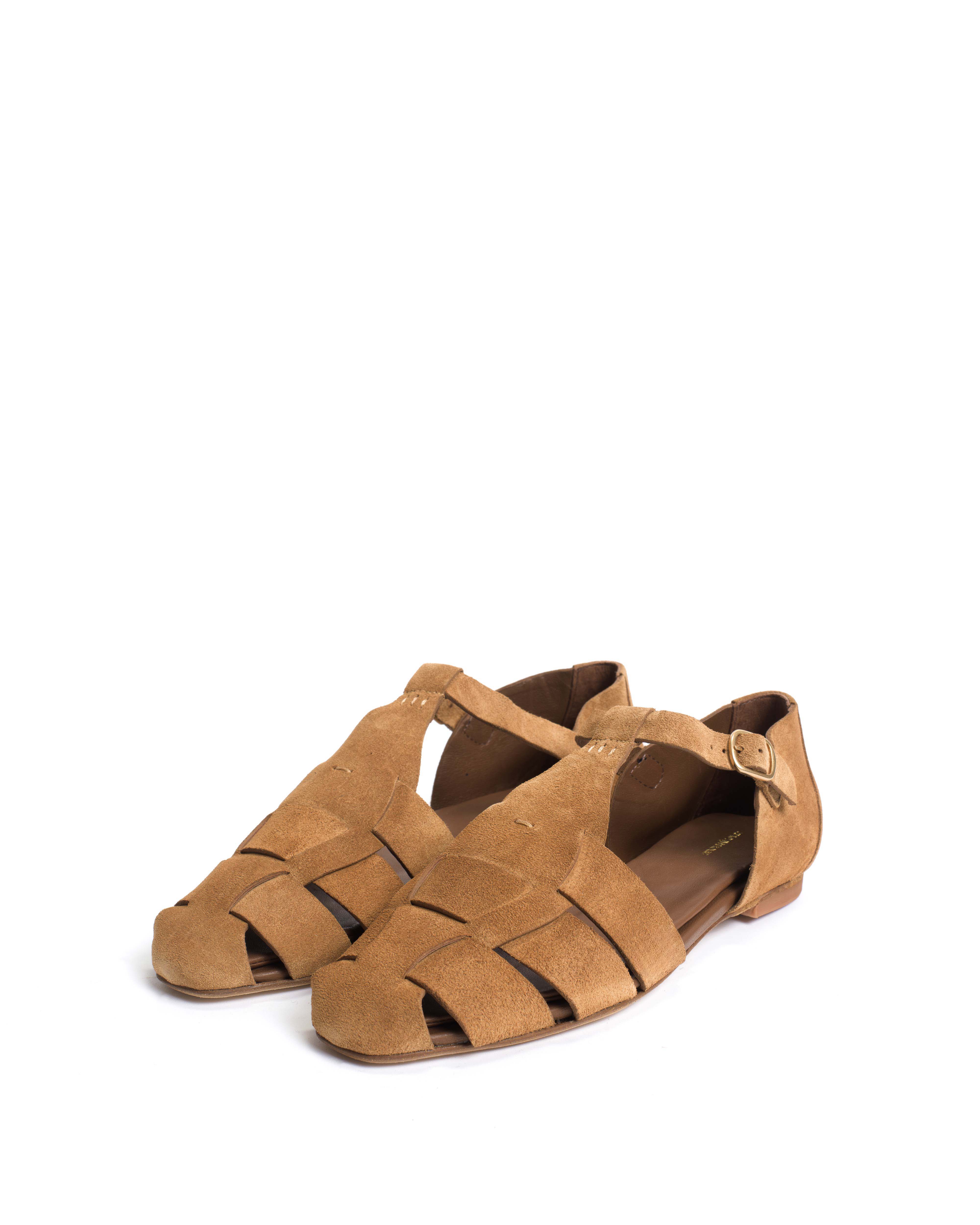 Lain flats Calf suede Cinnamon