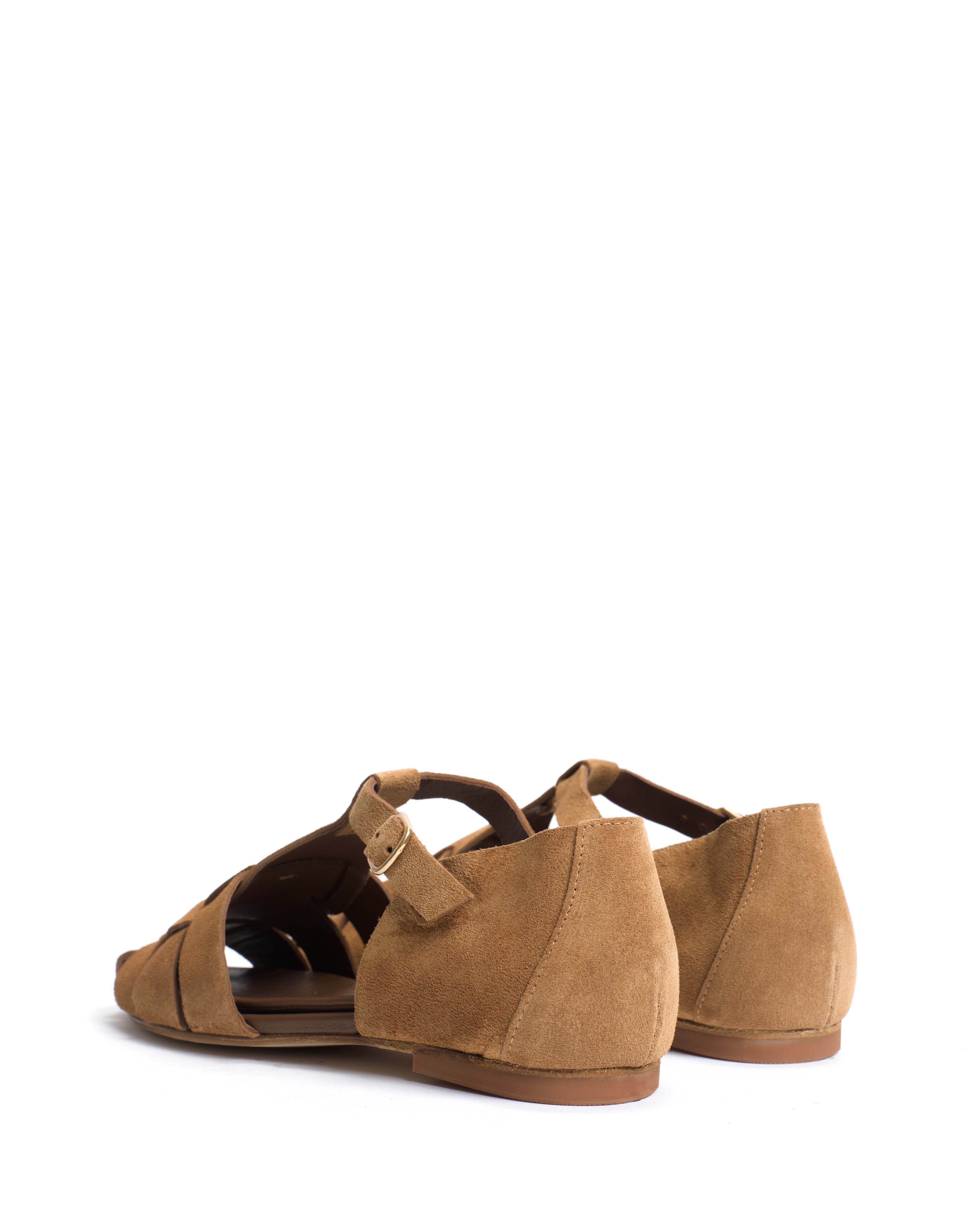 Lain flats Calf suede Cinnamon