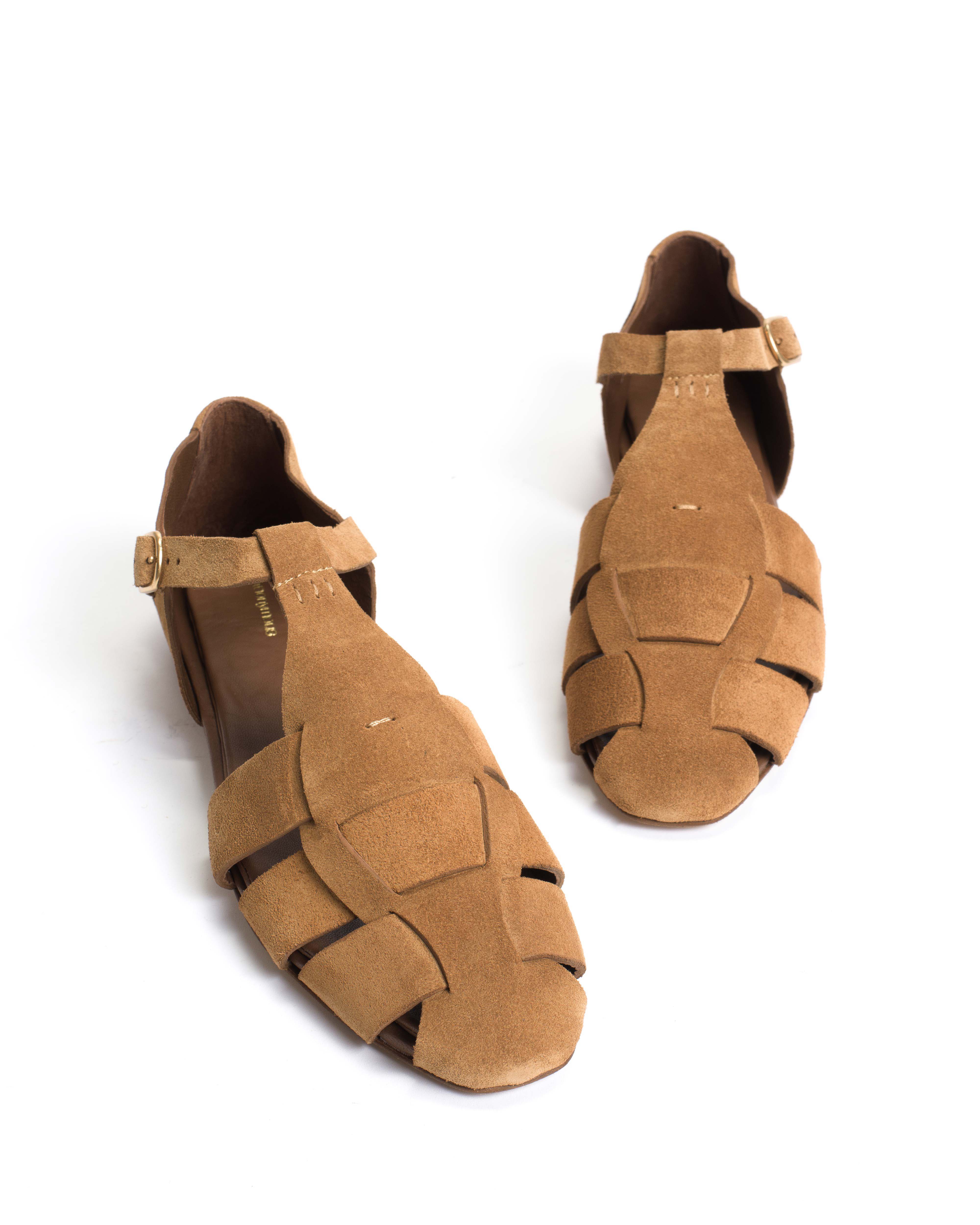 Lain flats Calf suede Cinnamon