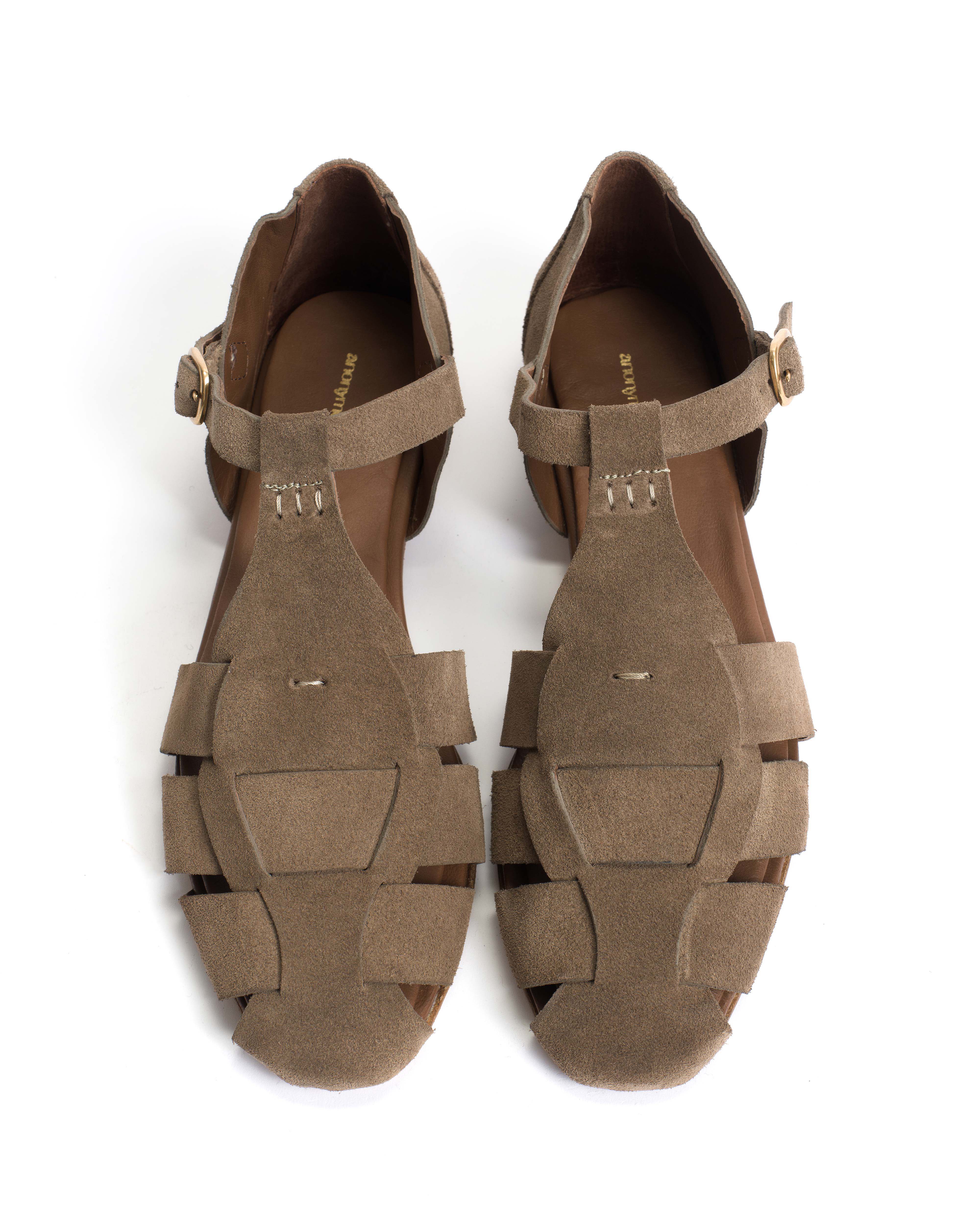 Lain flats Calf suede Mushroom