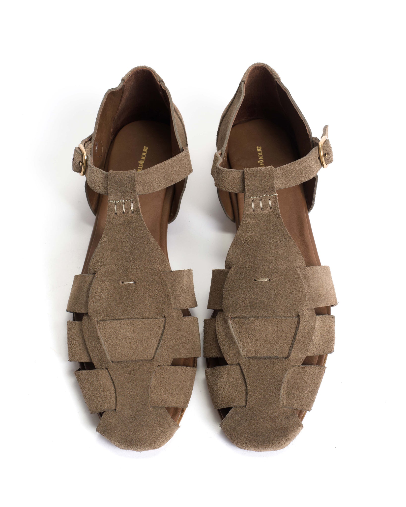 Lain flats Calf suede Mushroom