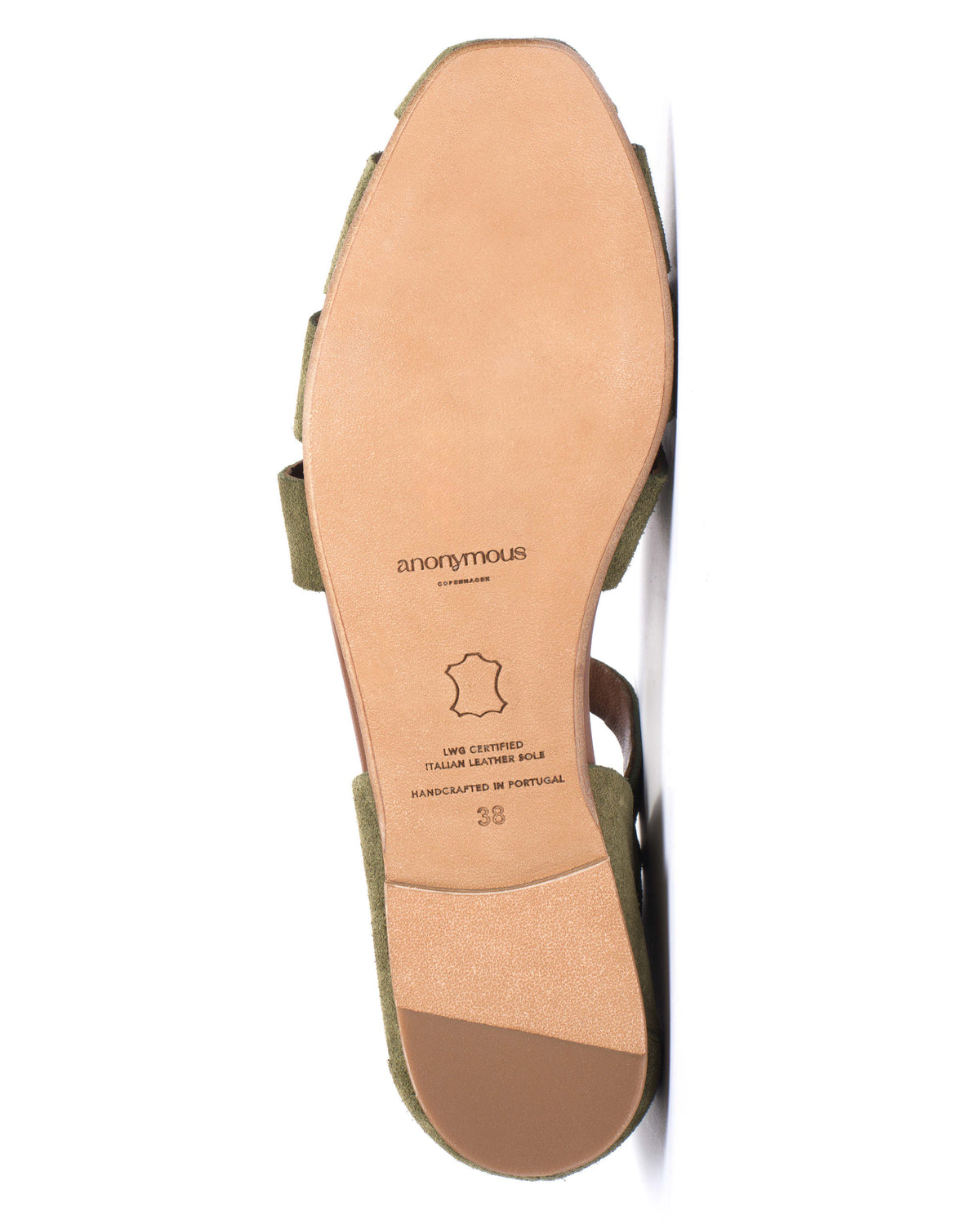 Lain flats Calf suede Olive green