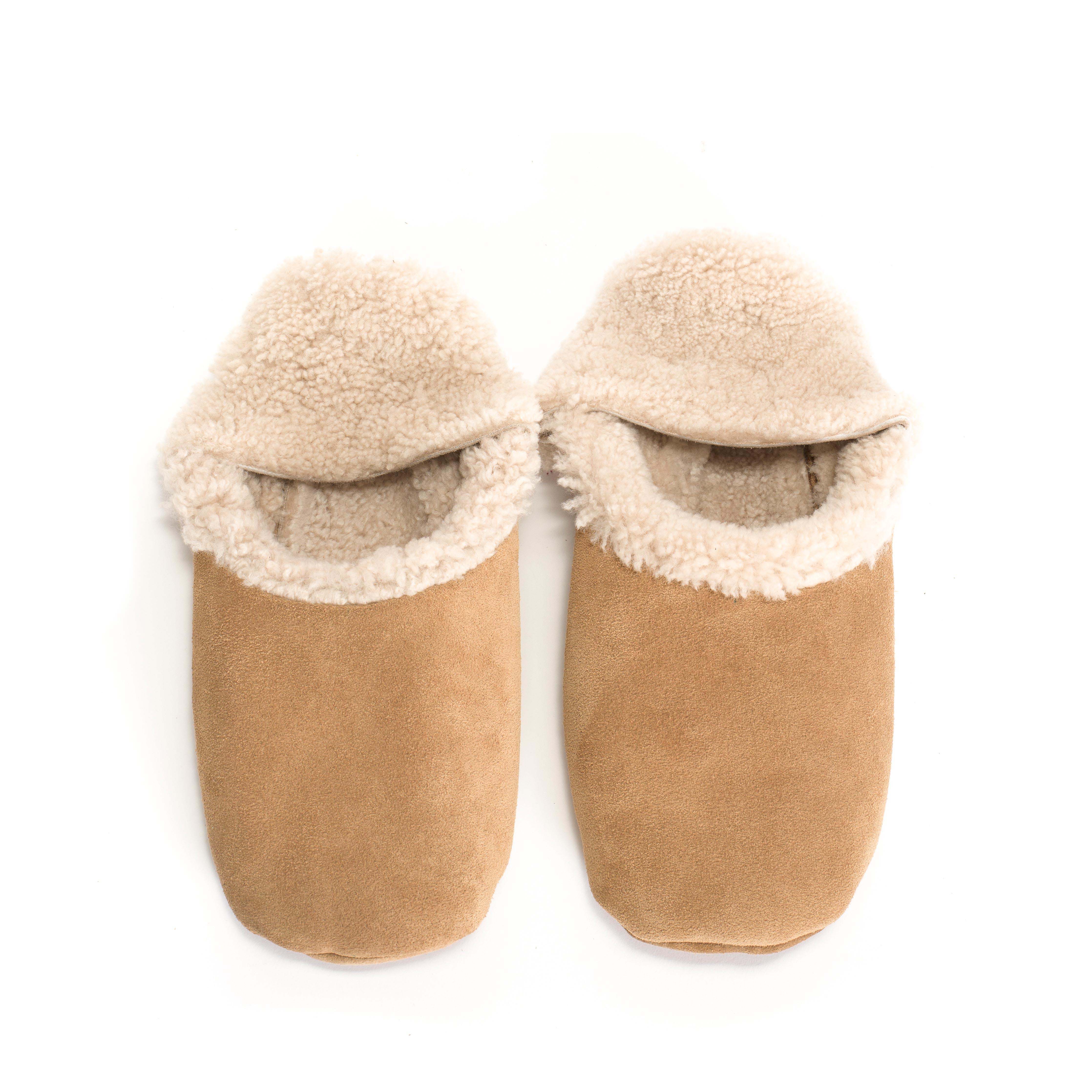 Lambiees shearling Calf Suede Bamboo brown