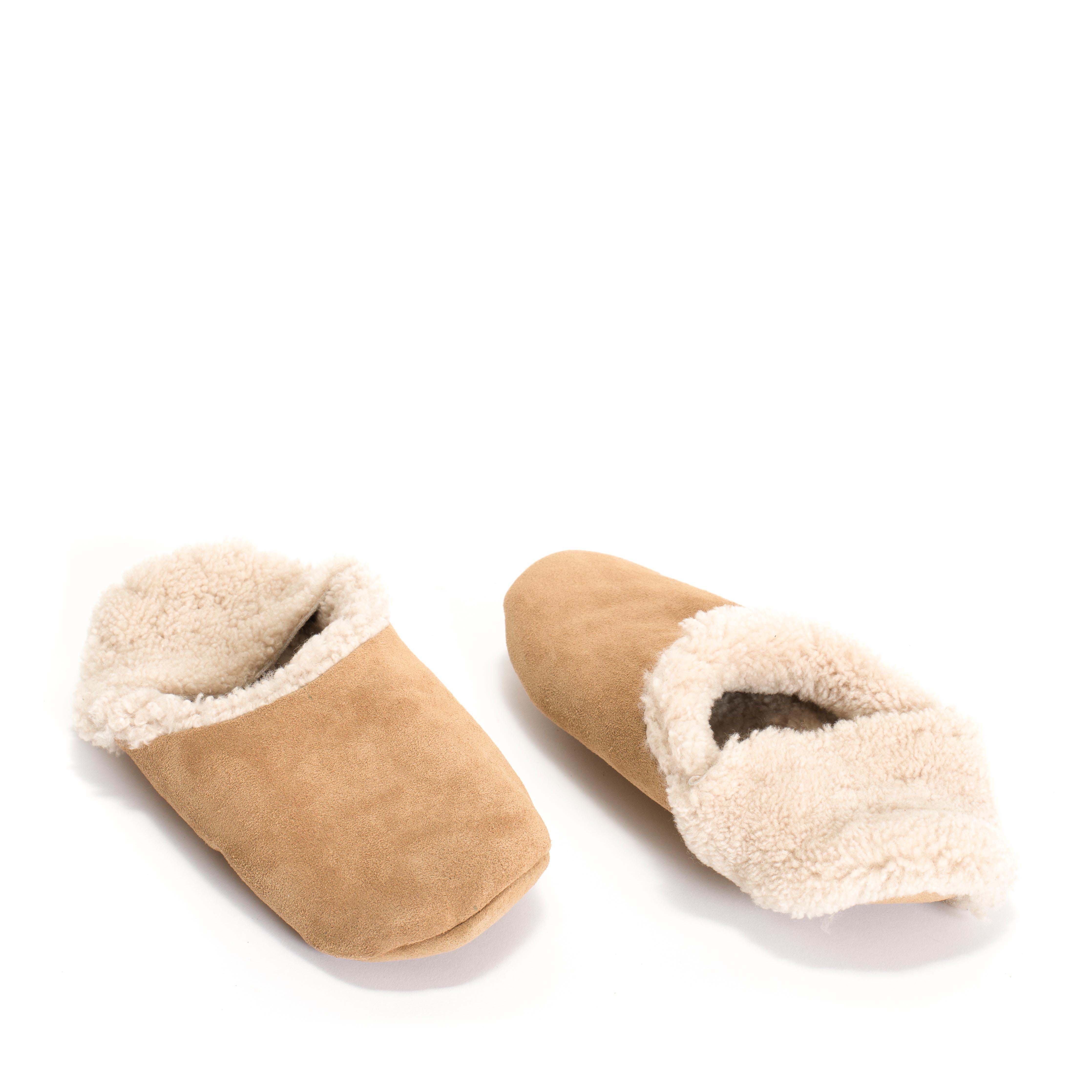 Lambiees shearling Calf Suede Bamboo brown