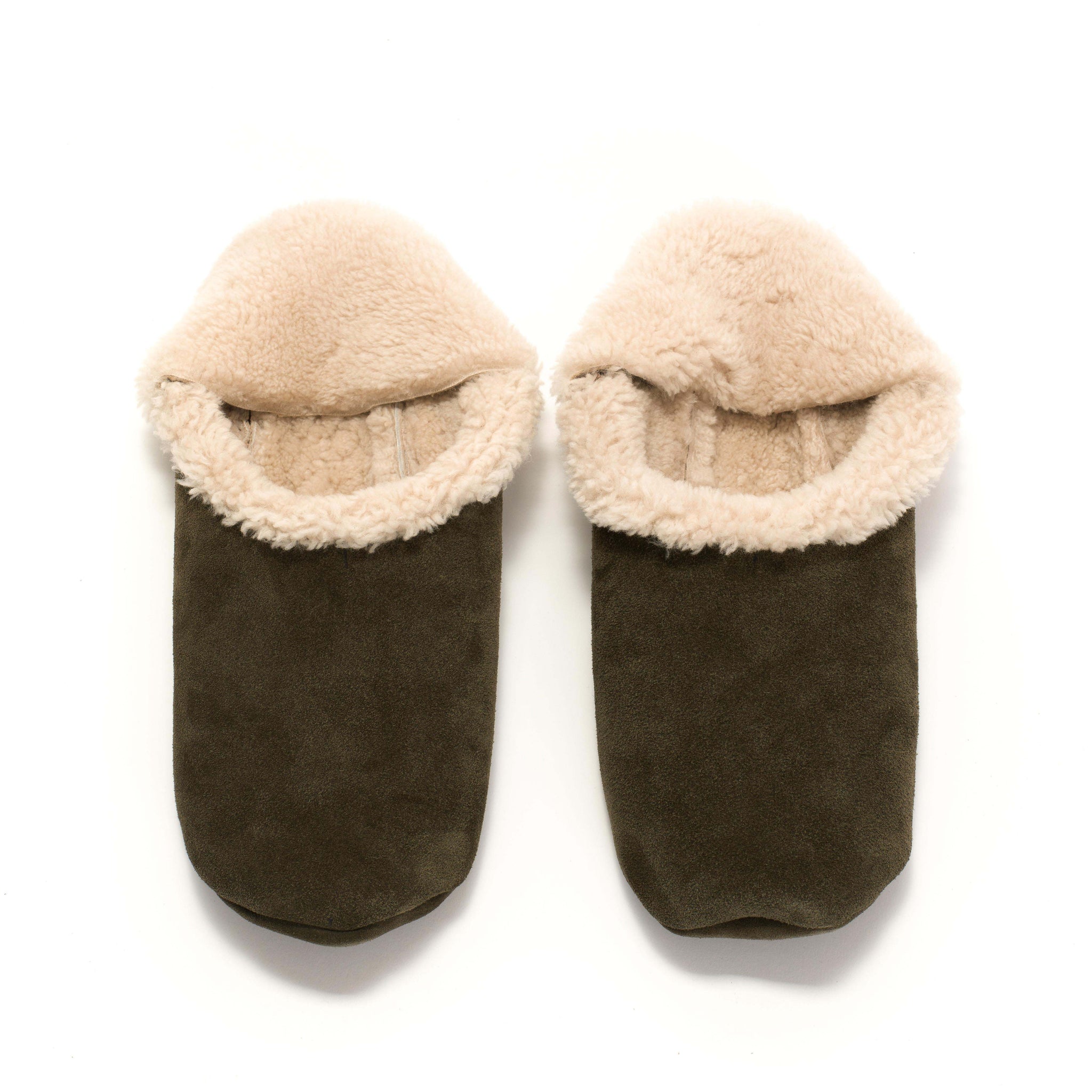 Lambiees shearling Calf suede Moss green