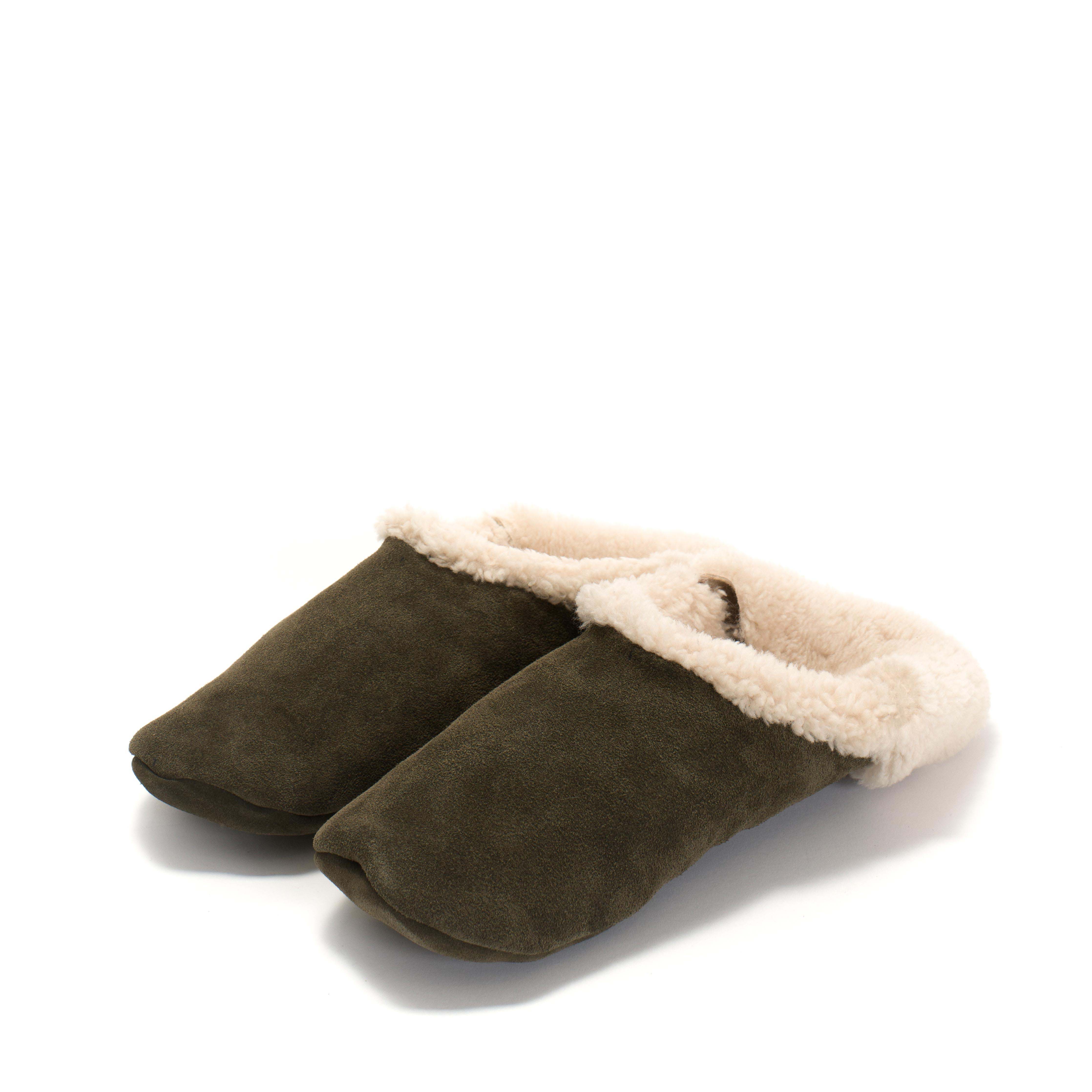 Lambiees shearling Calf suede Moss green
