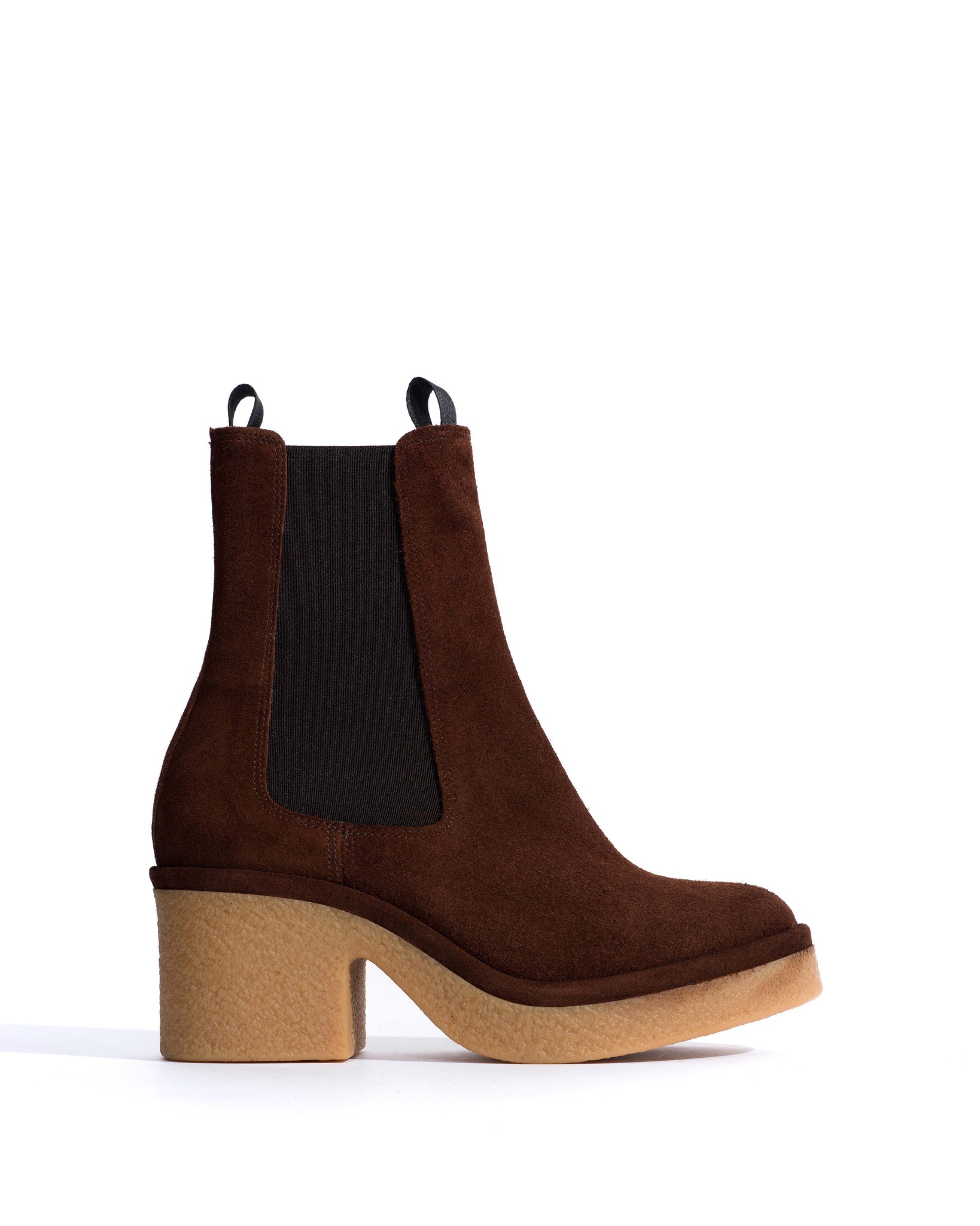 Laurell 65 platform Calf suede & sole Chocolate & natural -