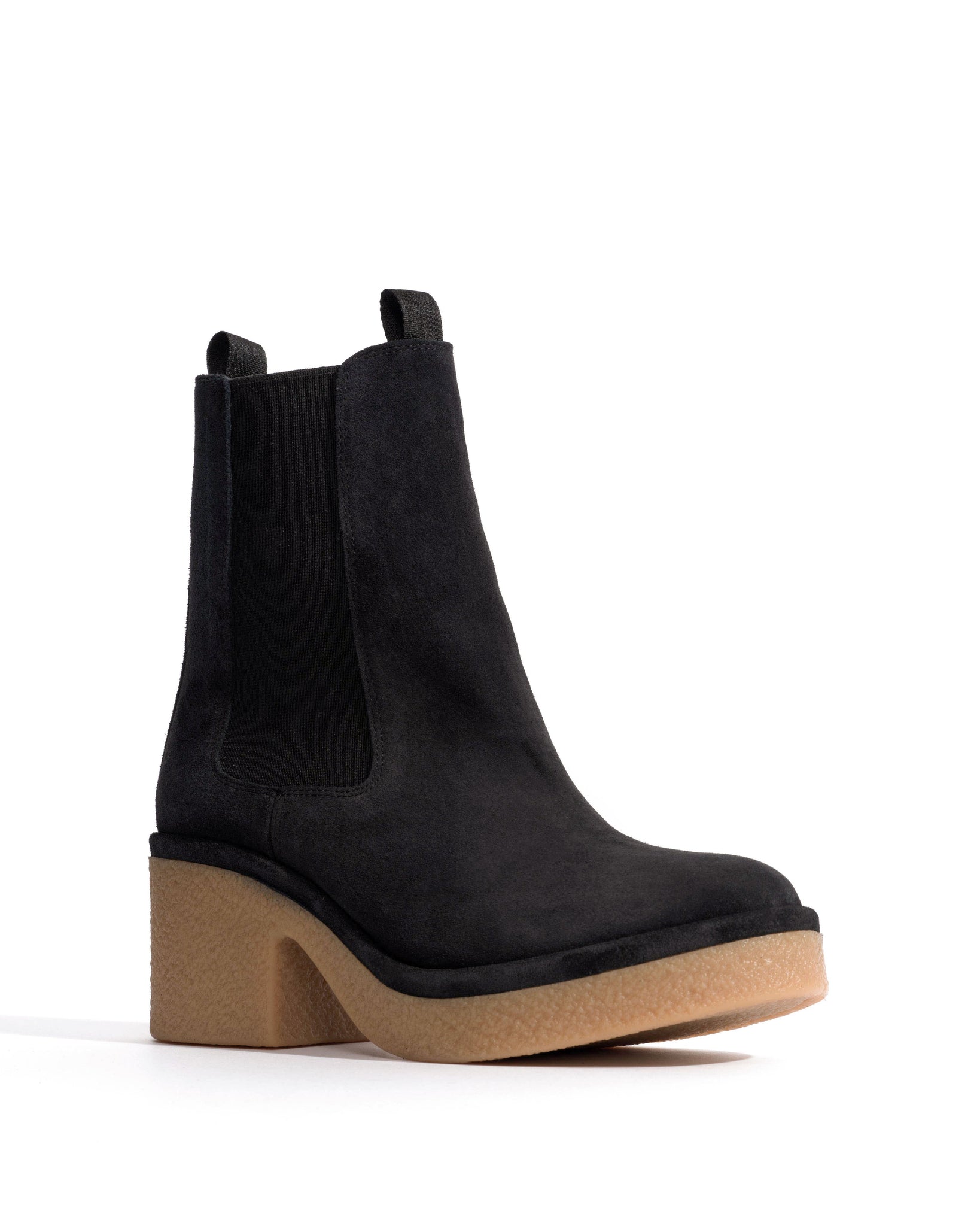 Laurell 65 platform Calf suede & sole Off black & natural - Anonymous Copenhagen