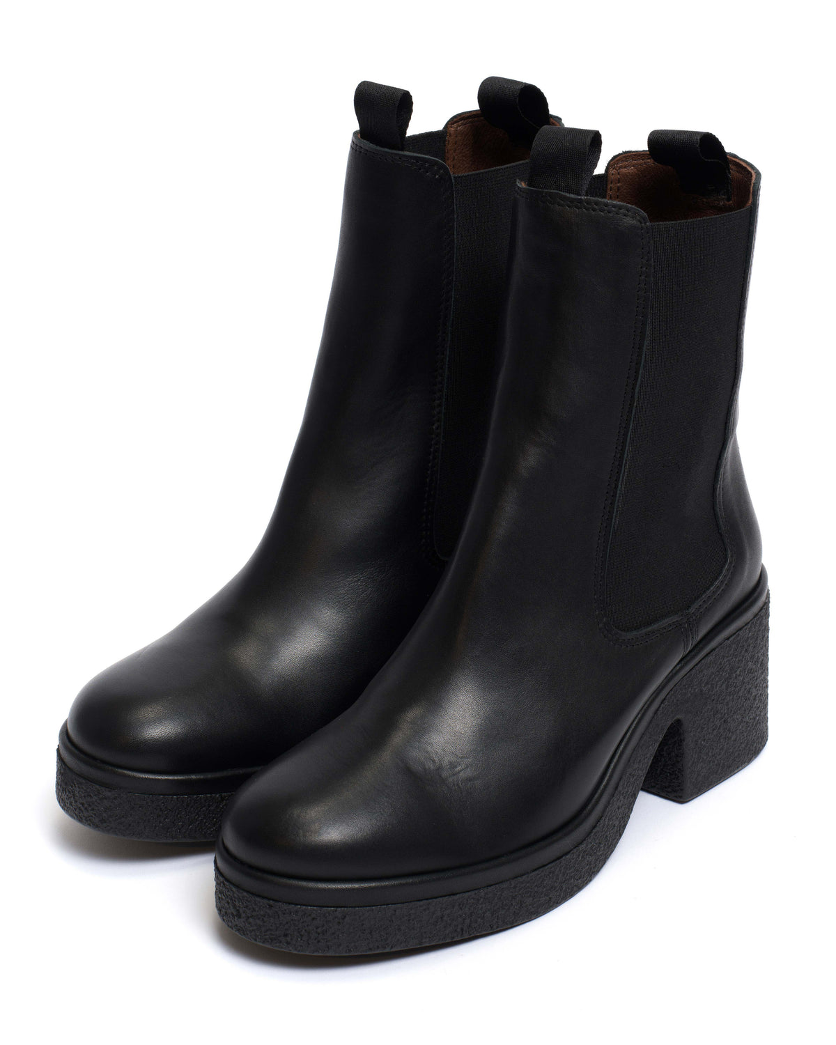 Laurell 65 platform Soft calf & sole Black & black