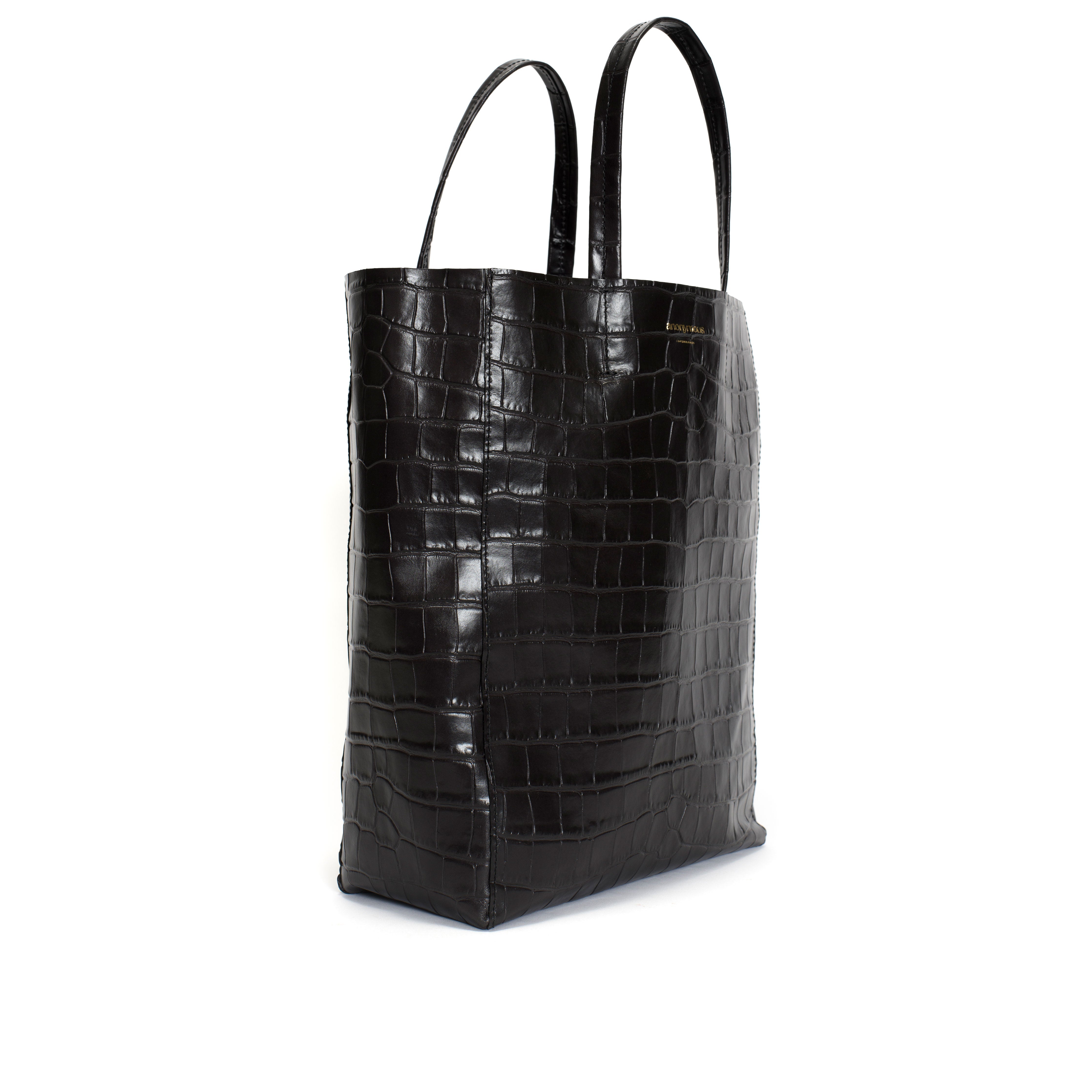 Linea shopper Croco calf Black