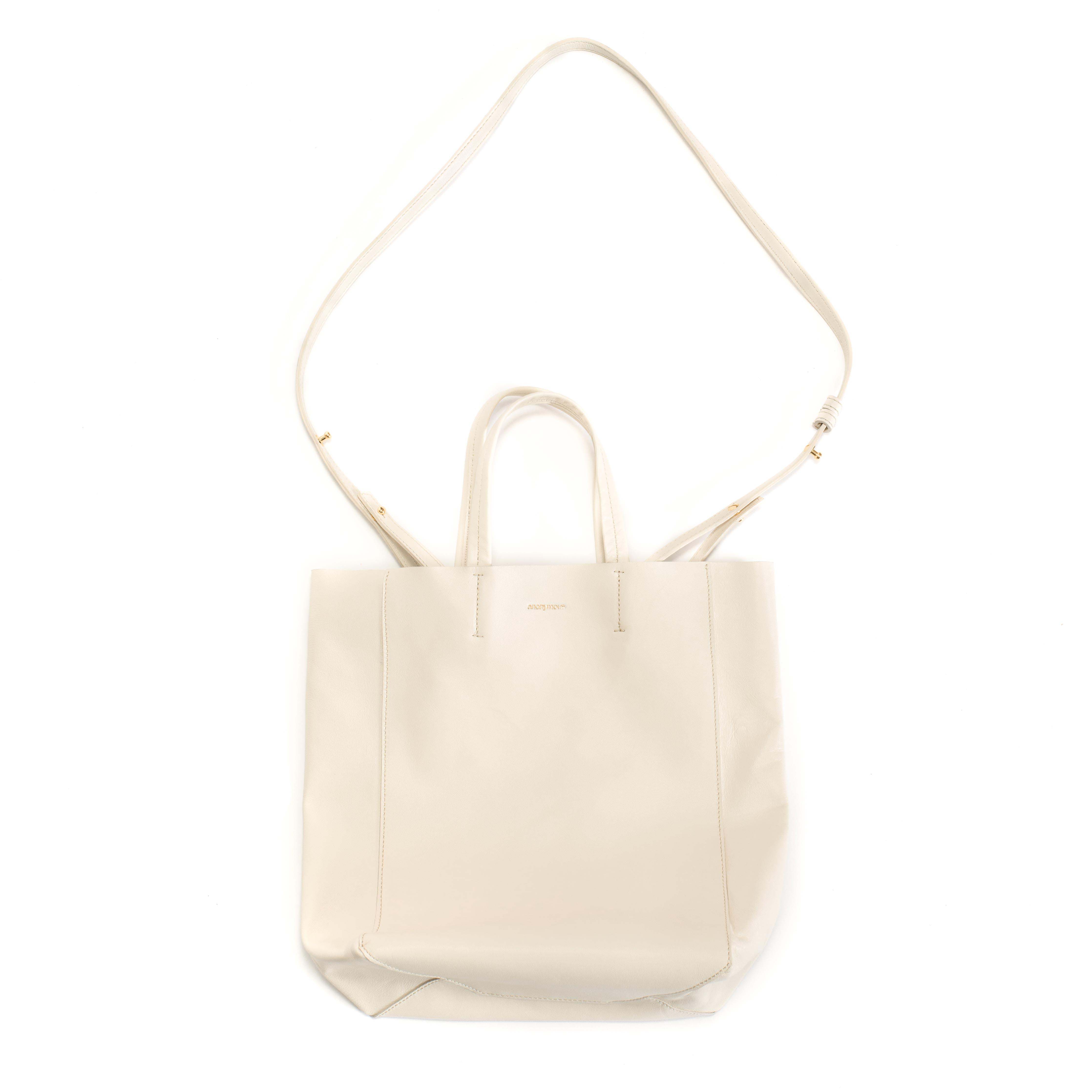 Linea shopper Shiny lamb Milk white