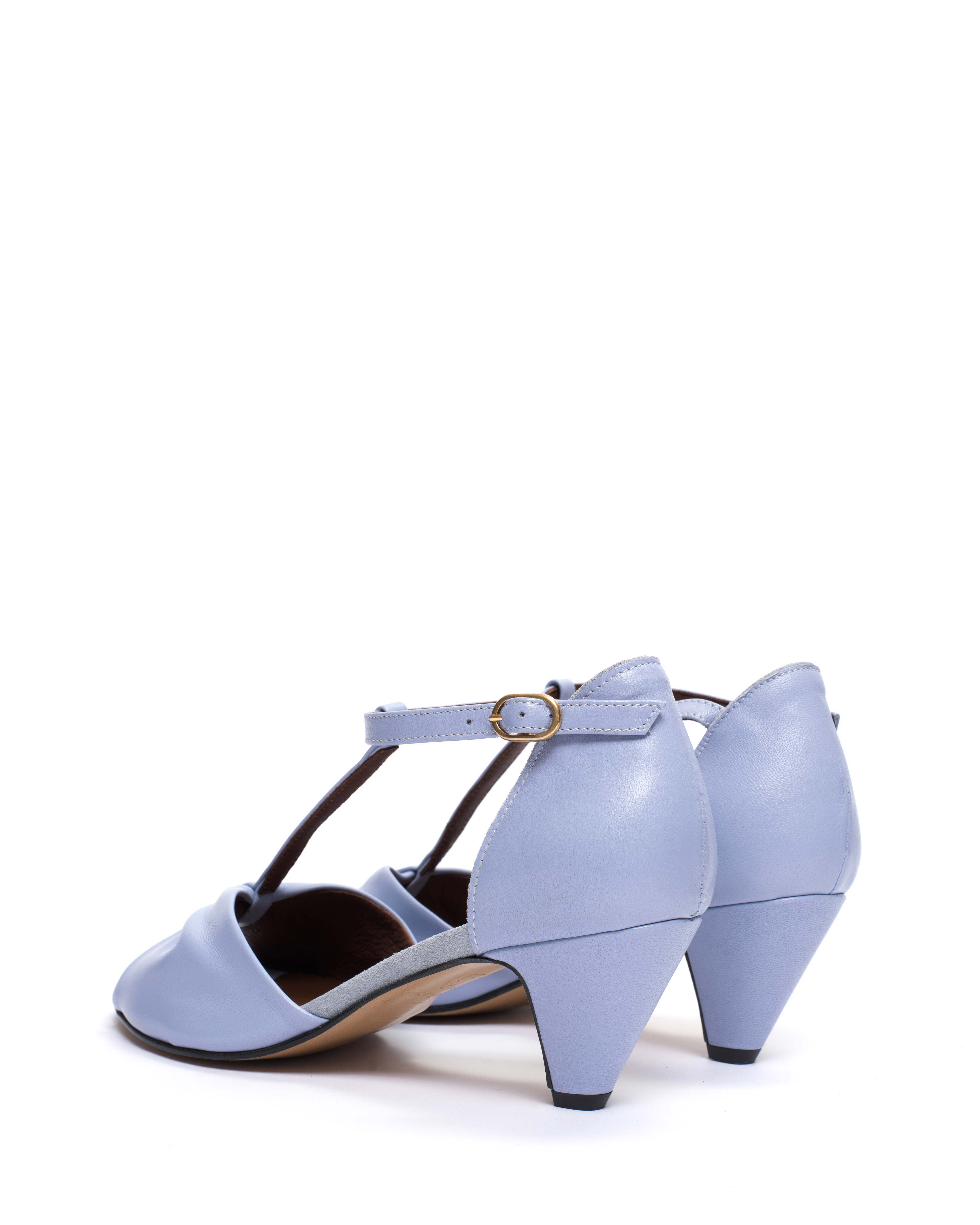 Linette 50 stiletto Shiny lamb Lichen blue
