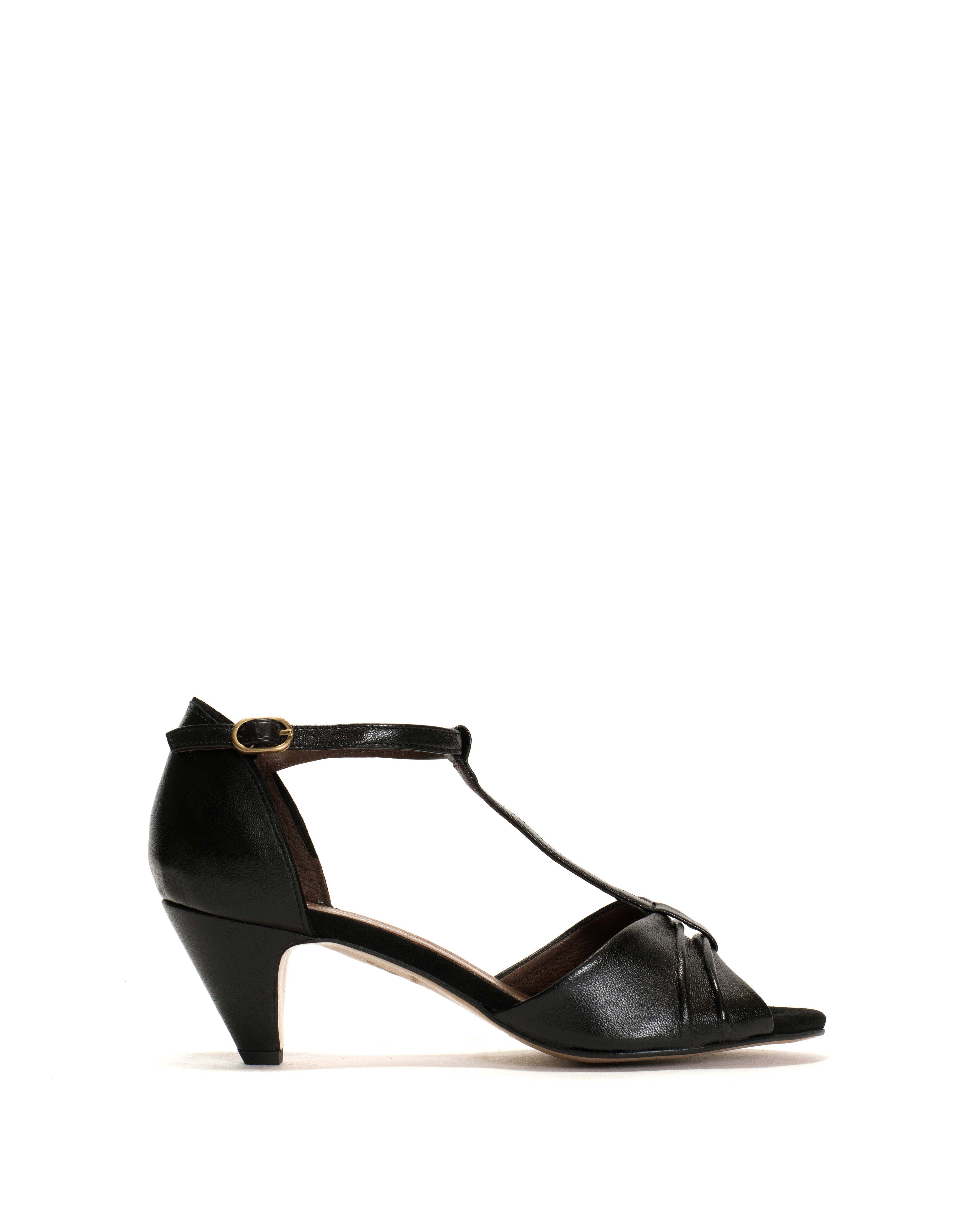 Linette 50 stiletto Shiny lamb Black