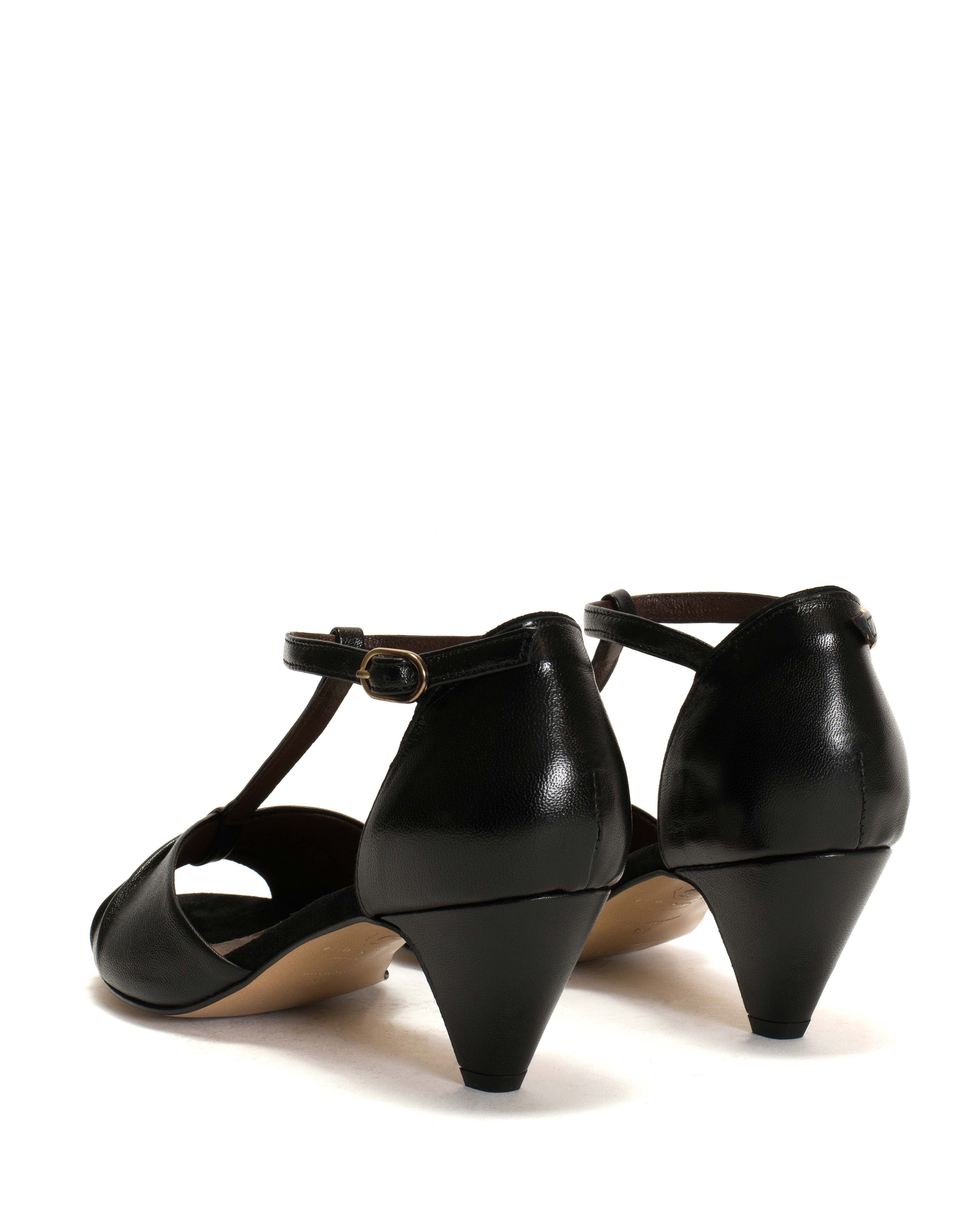 Linette 50 stiletto Shiny lamb Black