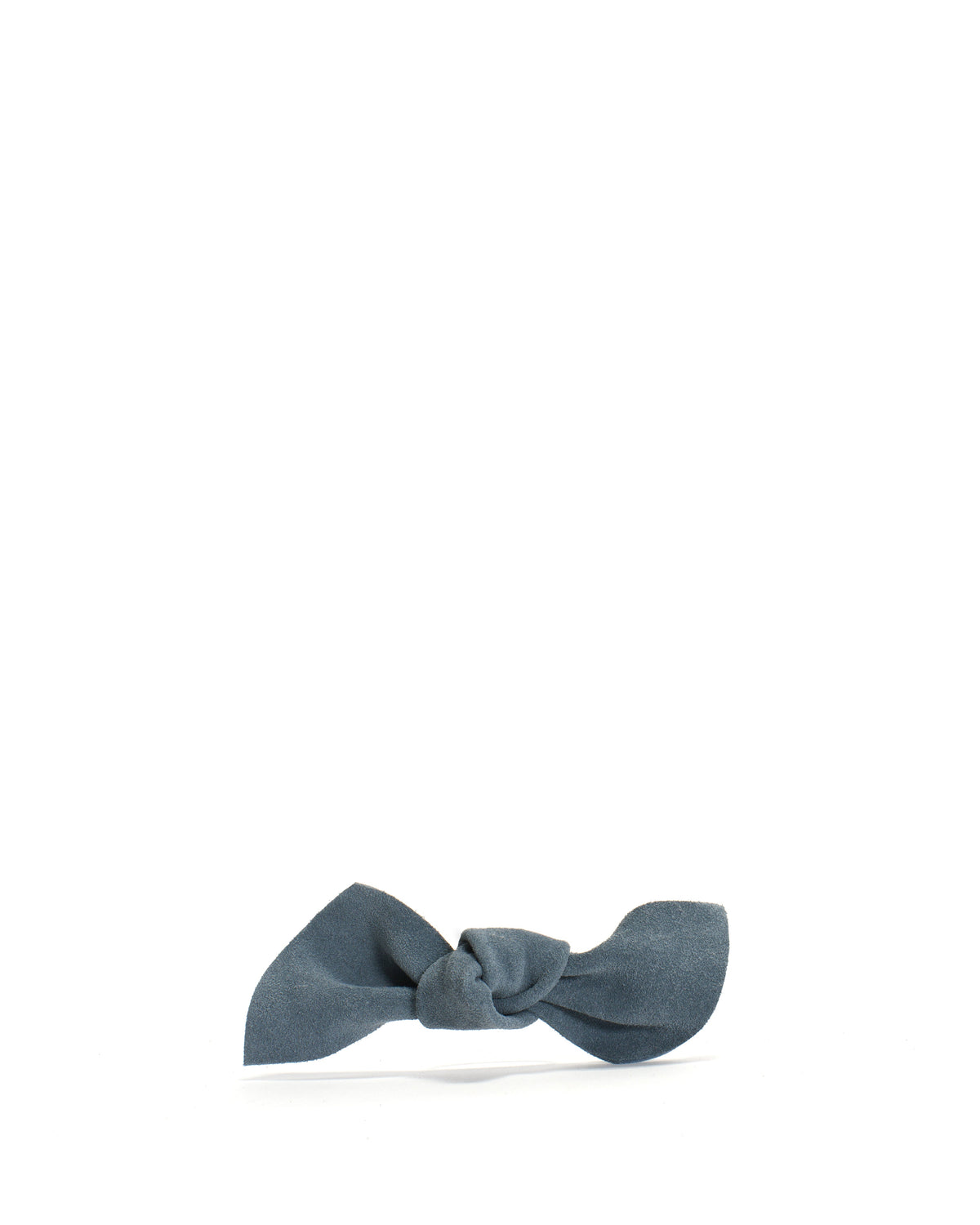 Linnie hair elastic grand bow Calf suede Denim blue