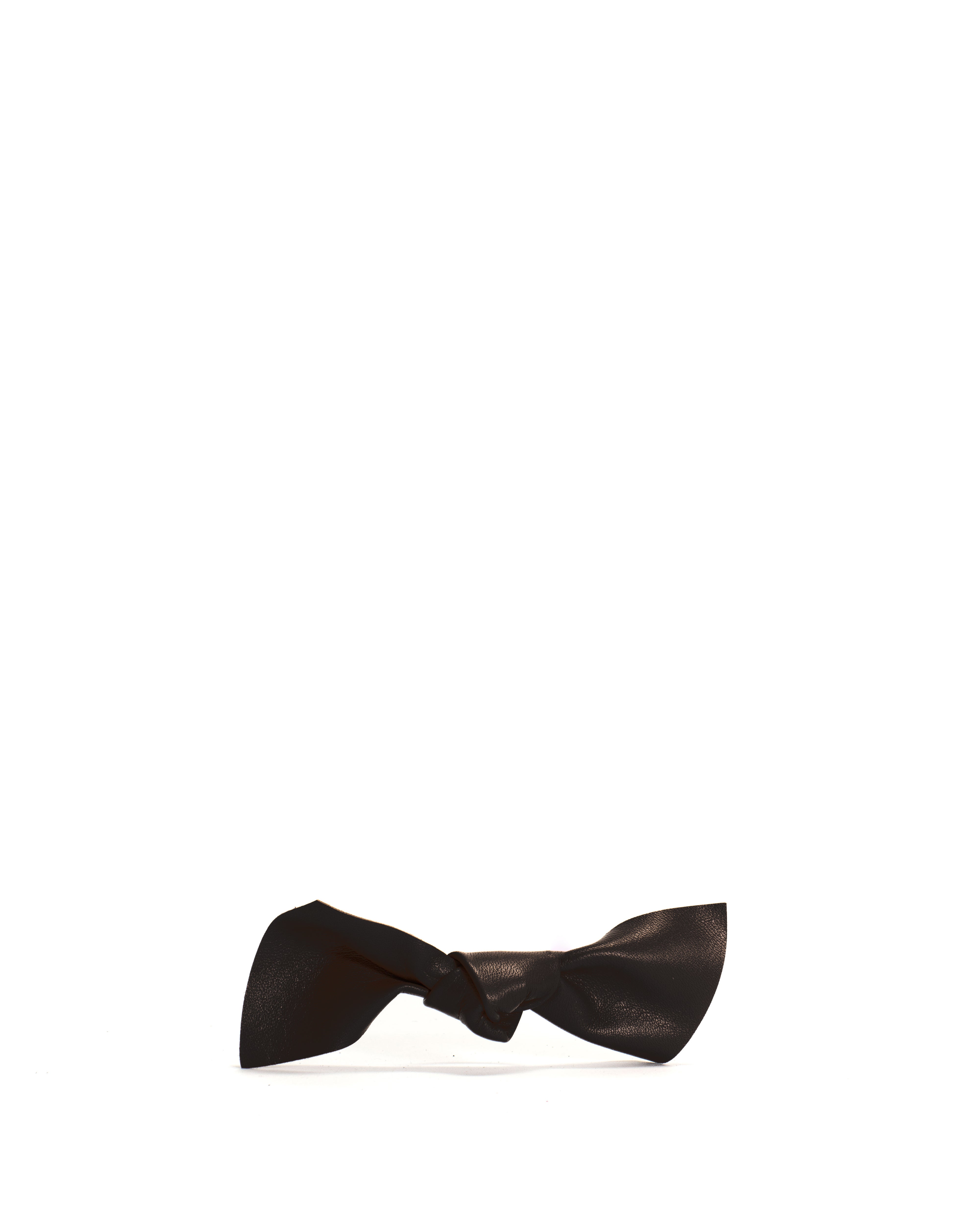 Linnie hair elastic grand bow Shiny lamb Black