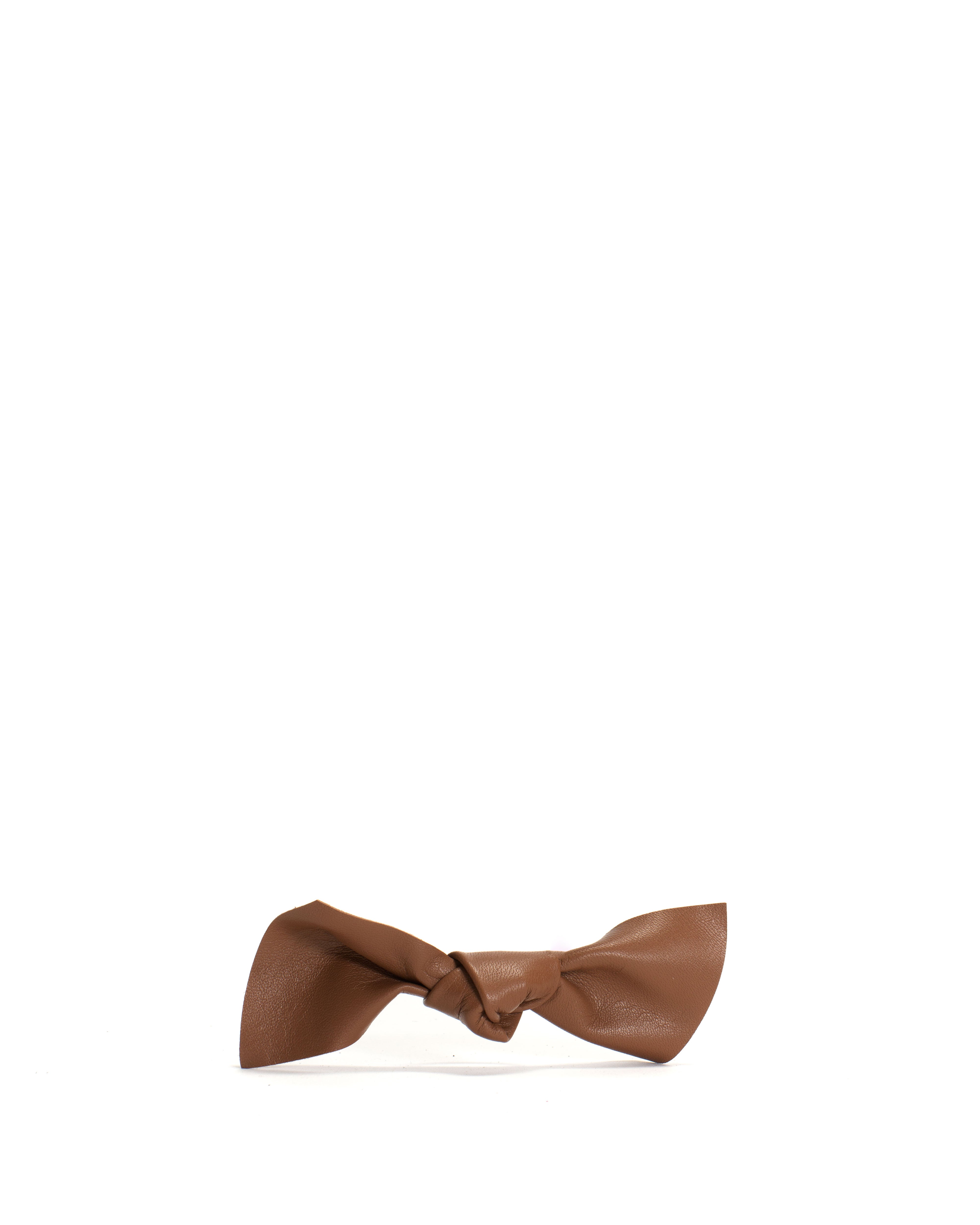 Linnie hair elastic grand bow Shiny lamb Hazelnut
