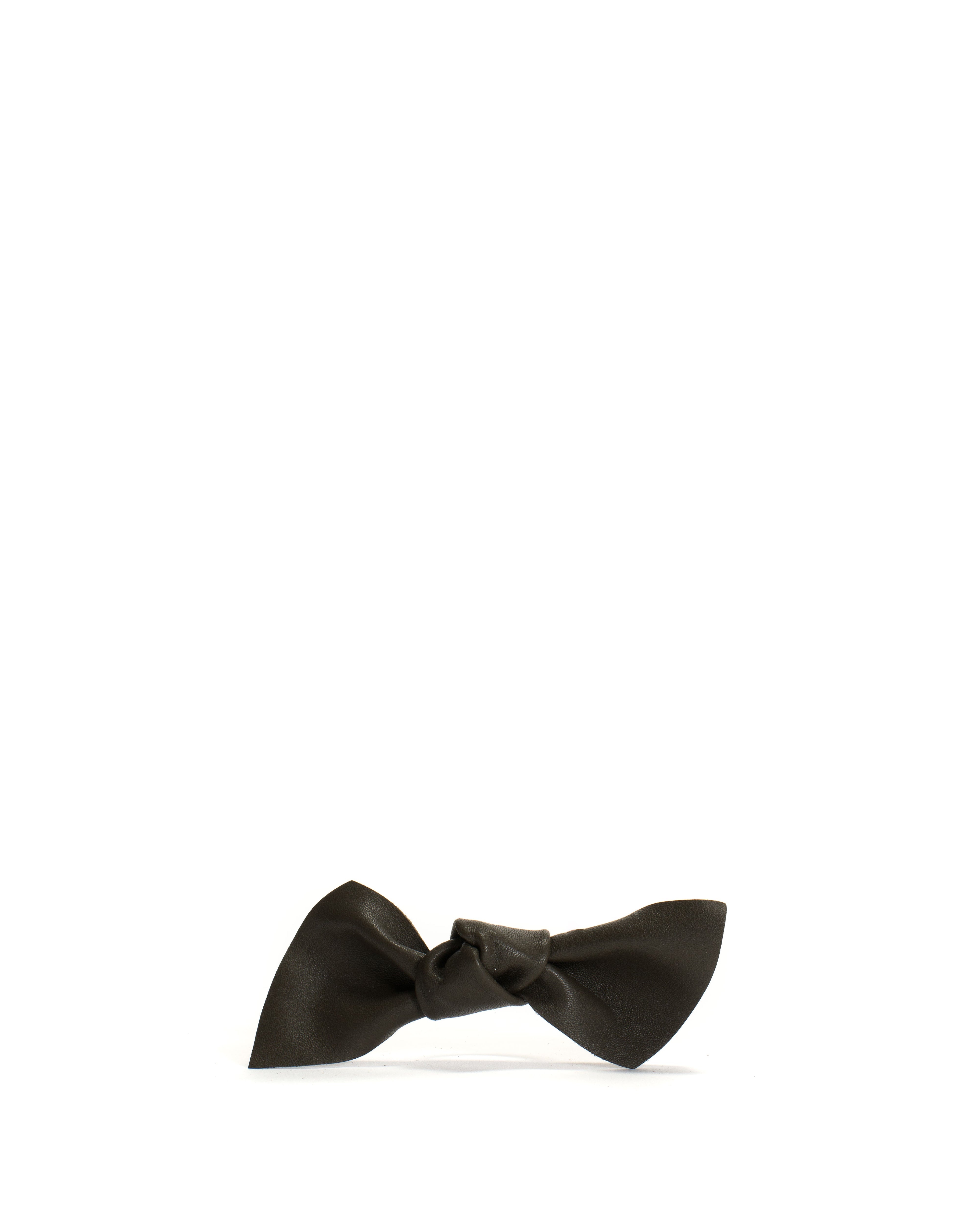 Linnie hair elastic grand bow Shiny lamb Moss green