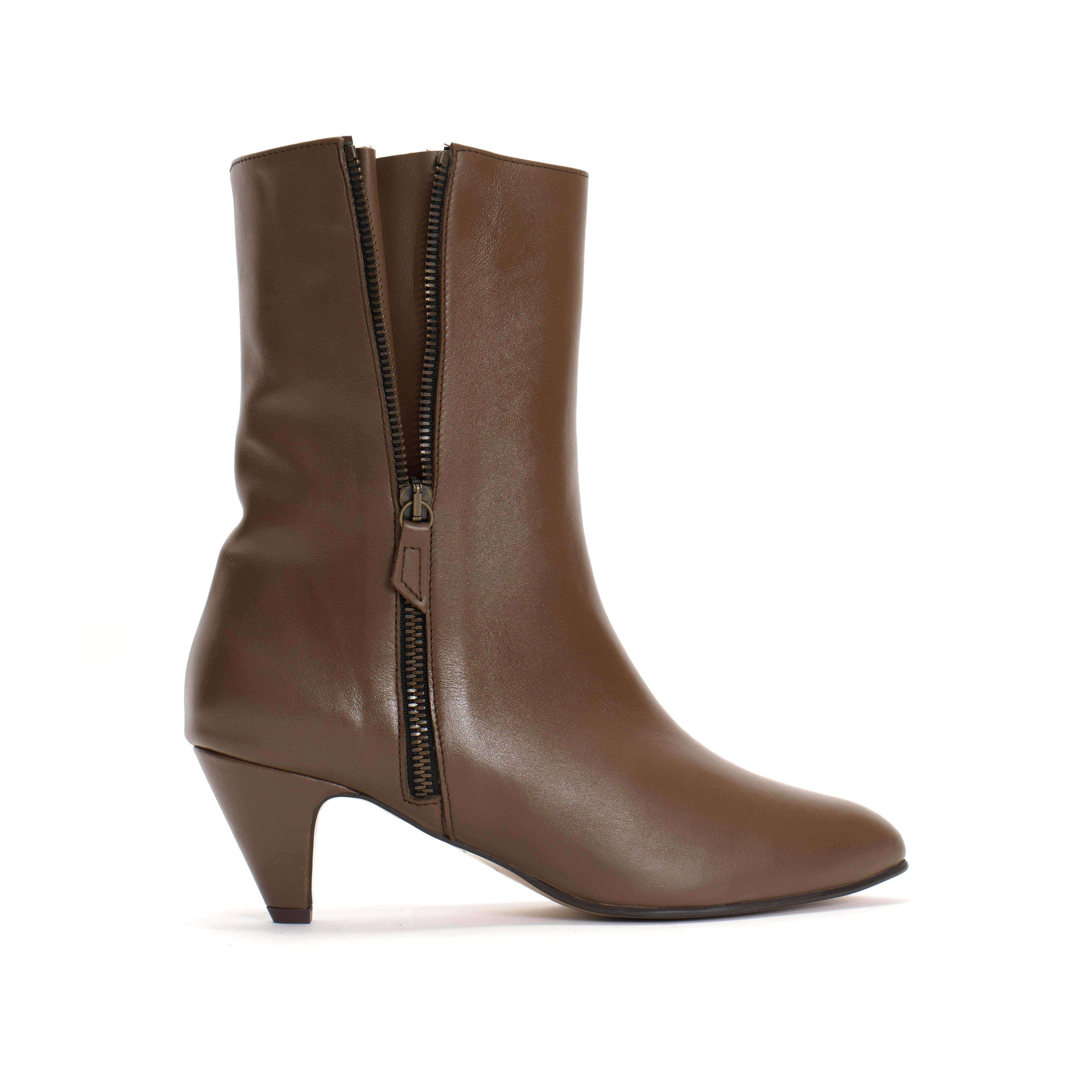 Livianna 50 stiletto Soft calf Dark taupe