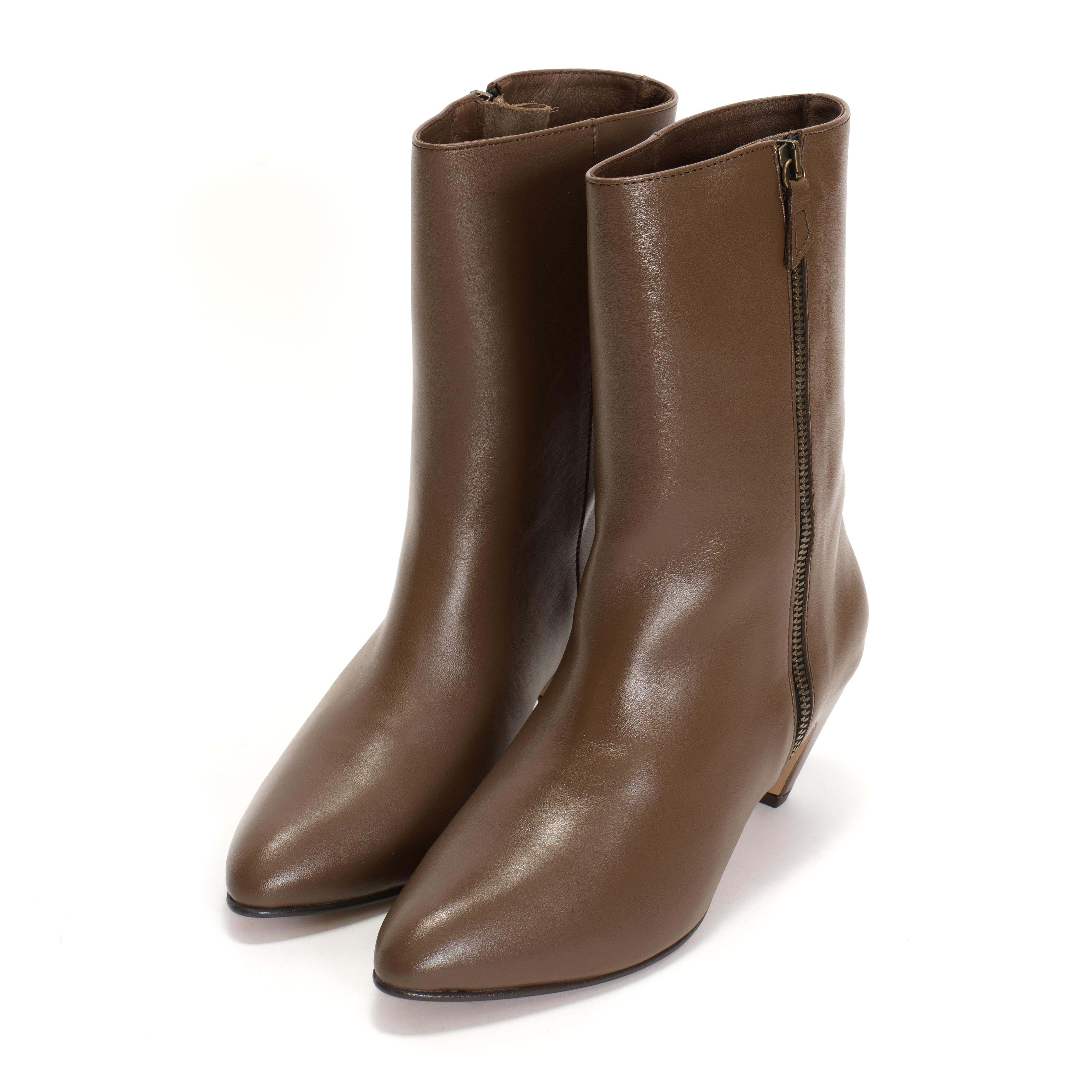 Livianna 50 stiletto Soft calf Dark taupe