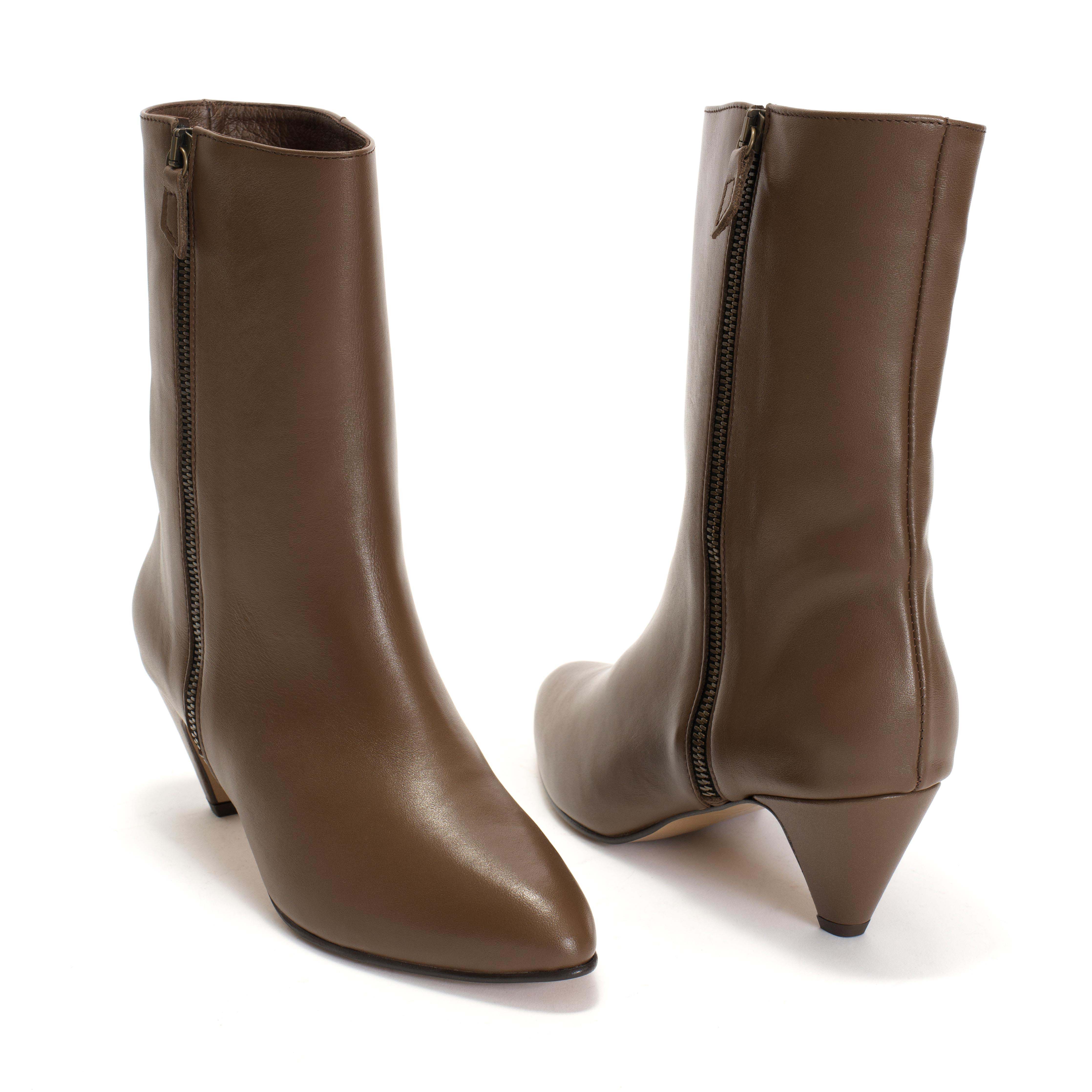 Livianna 50 stiletto Soft calf Dark taupe