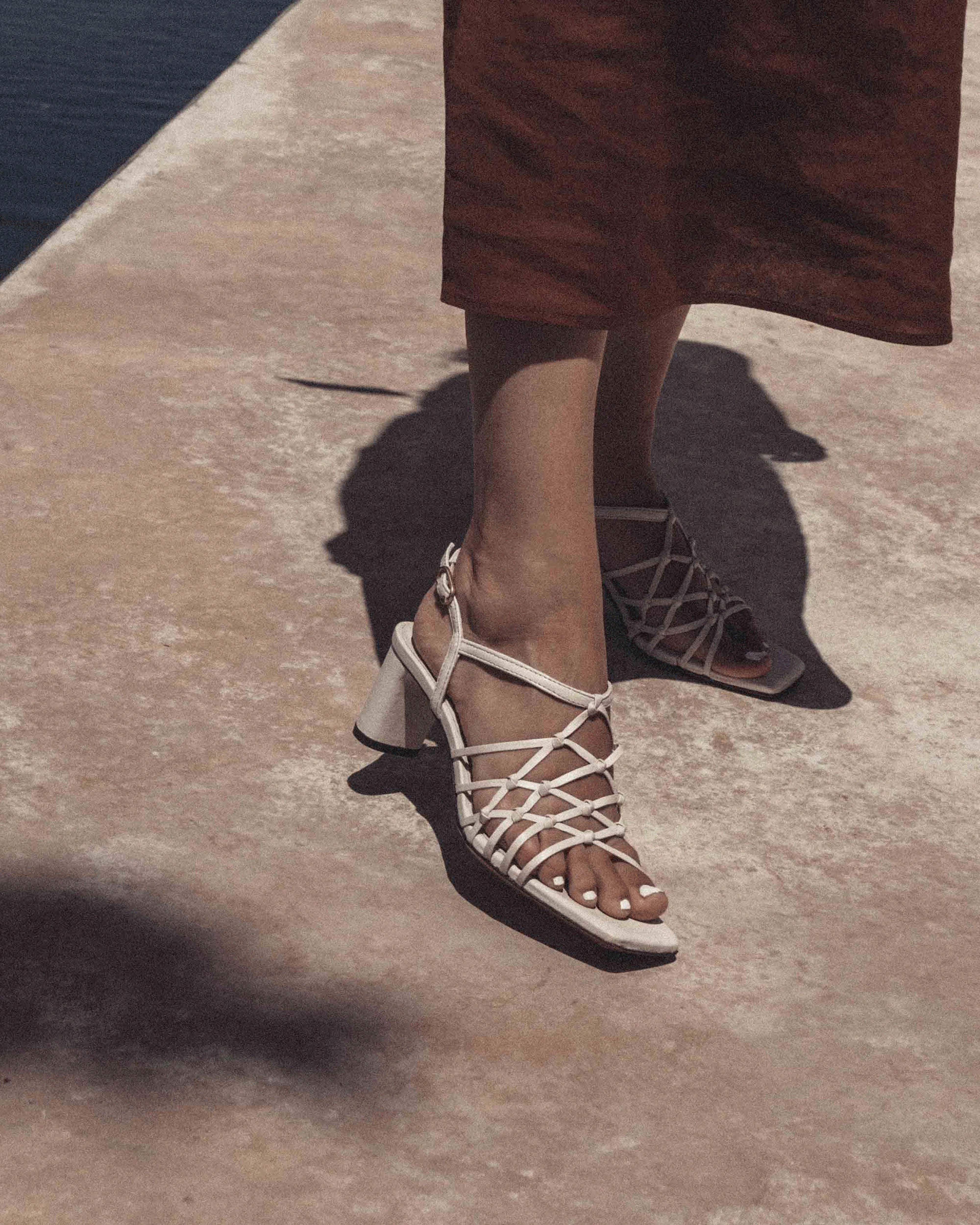 Coco 60 Hand-braided leather Milk White