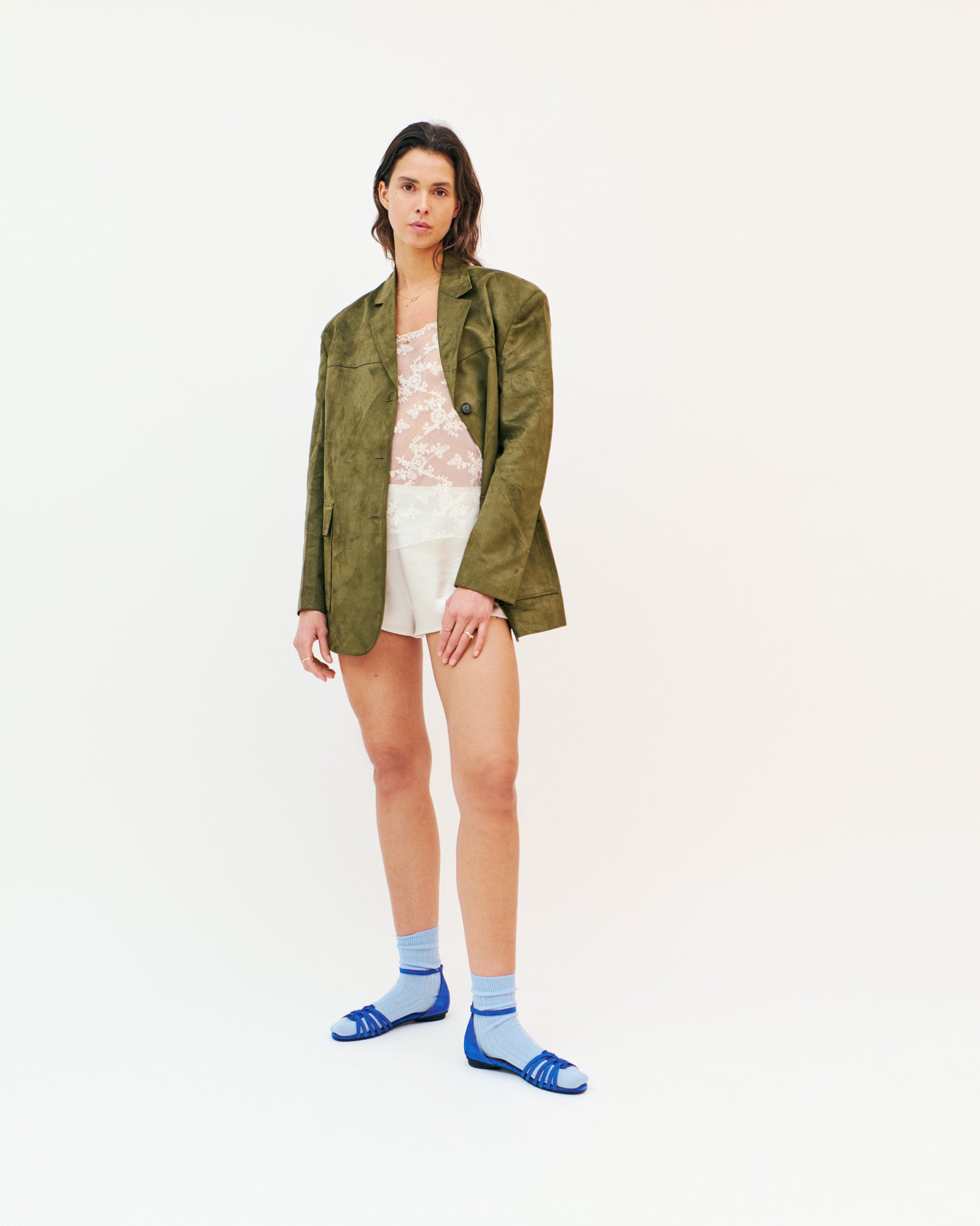 Mareike 10 Calf suede Electric blue