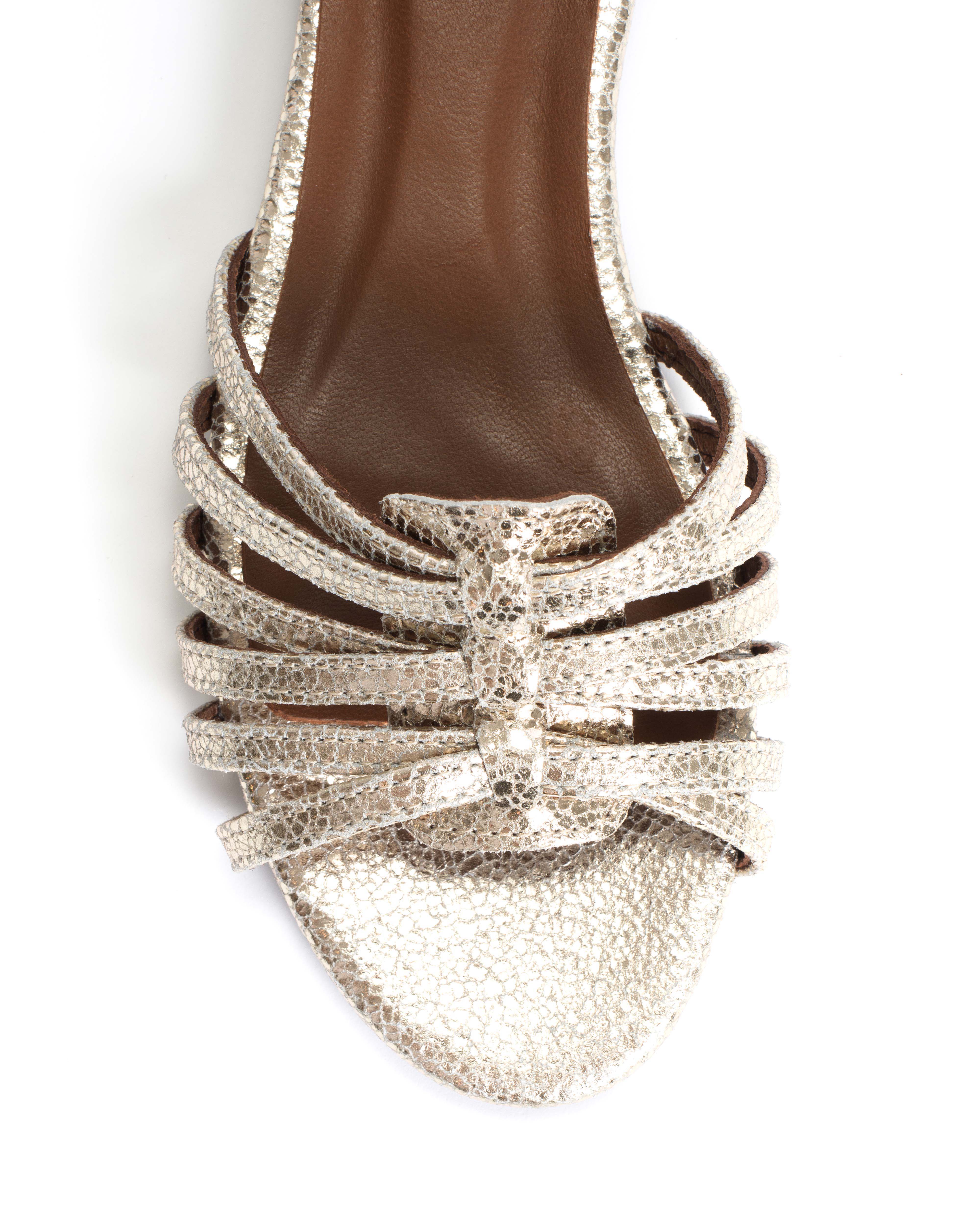Mareike 10 Crackled metallic goat Champagne