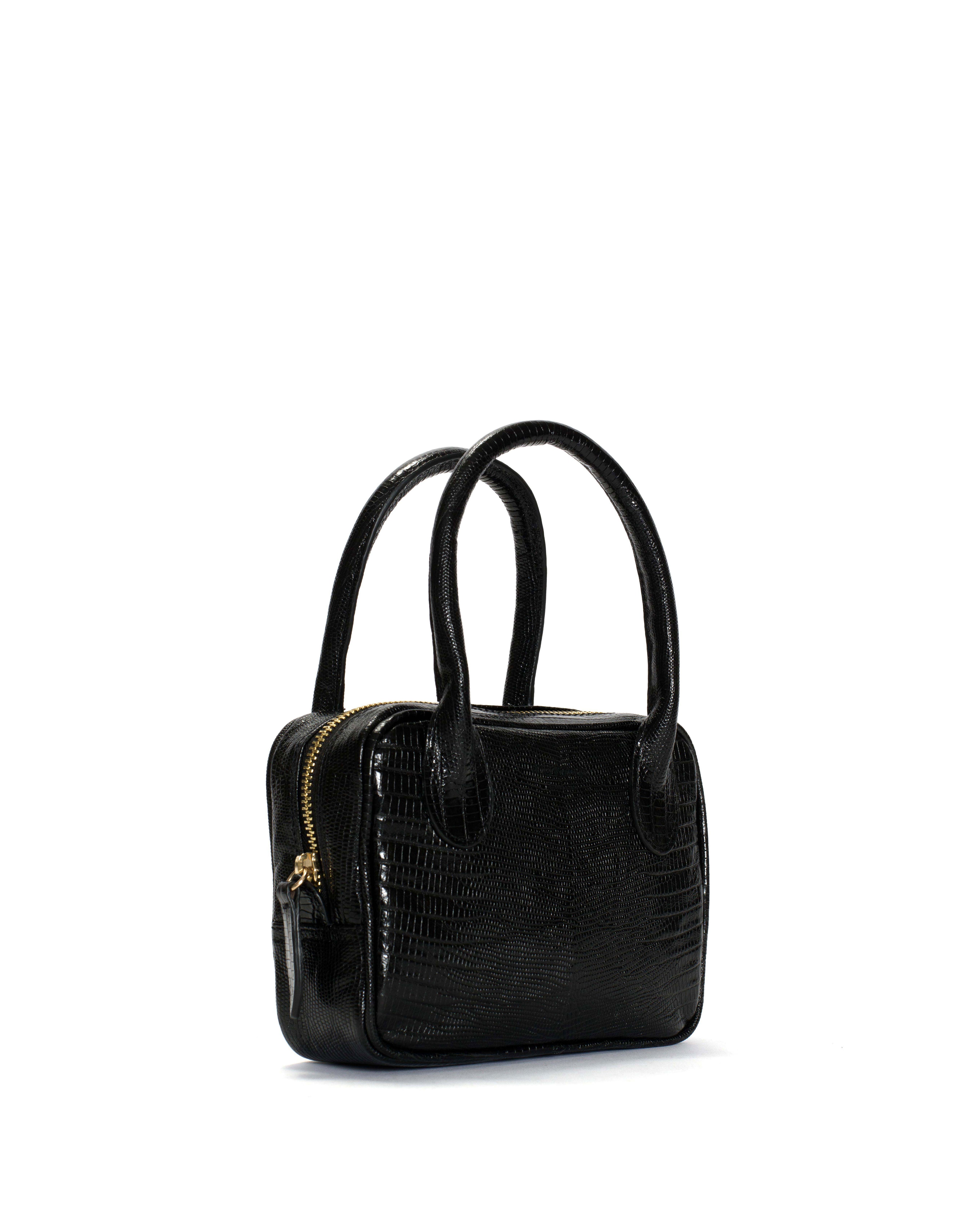 Mini Calf lizard Black