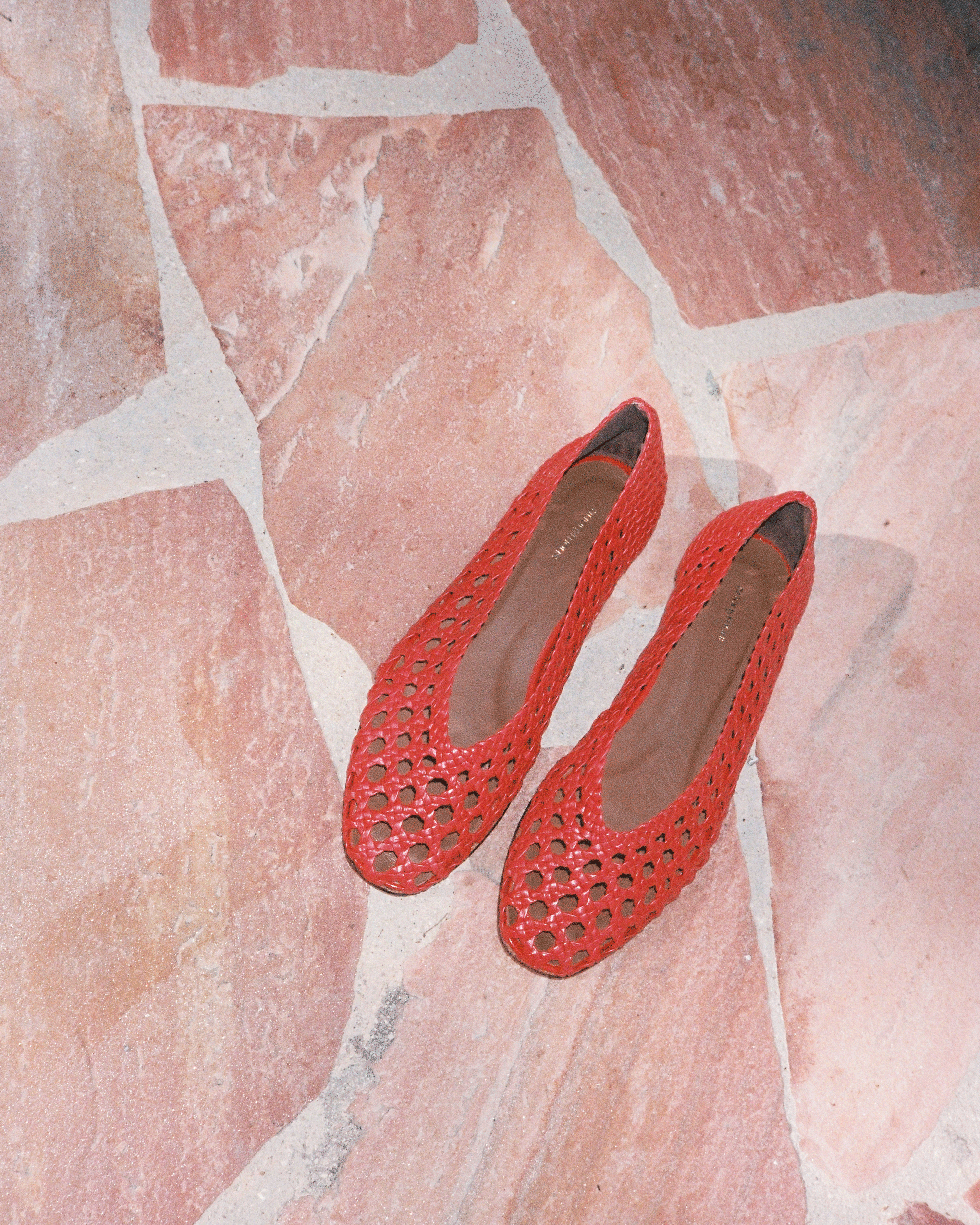 Sessi 10 Hand-braided leather Ruby red