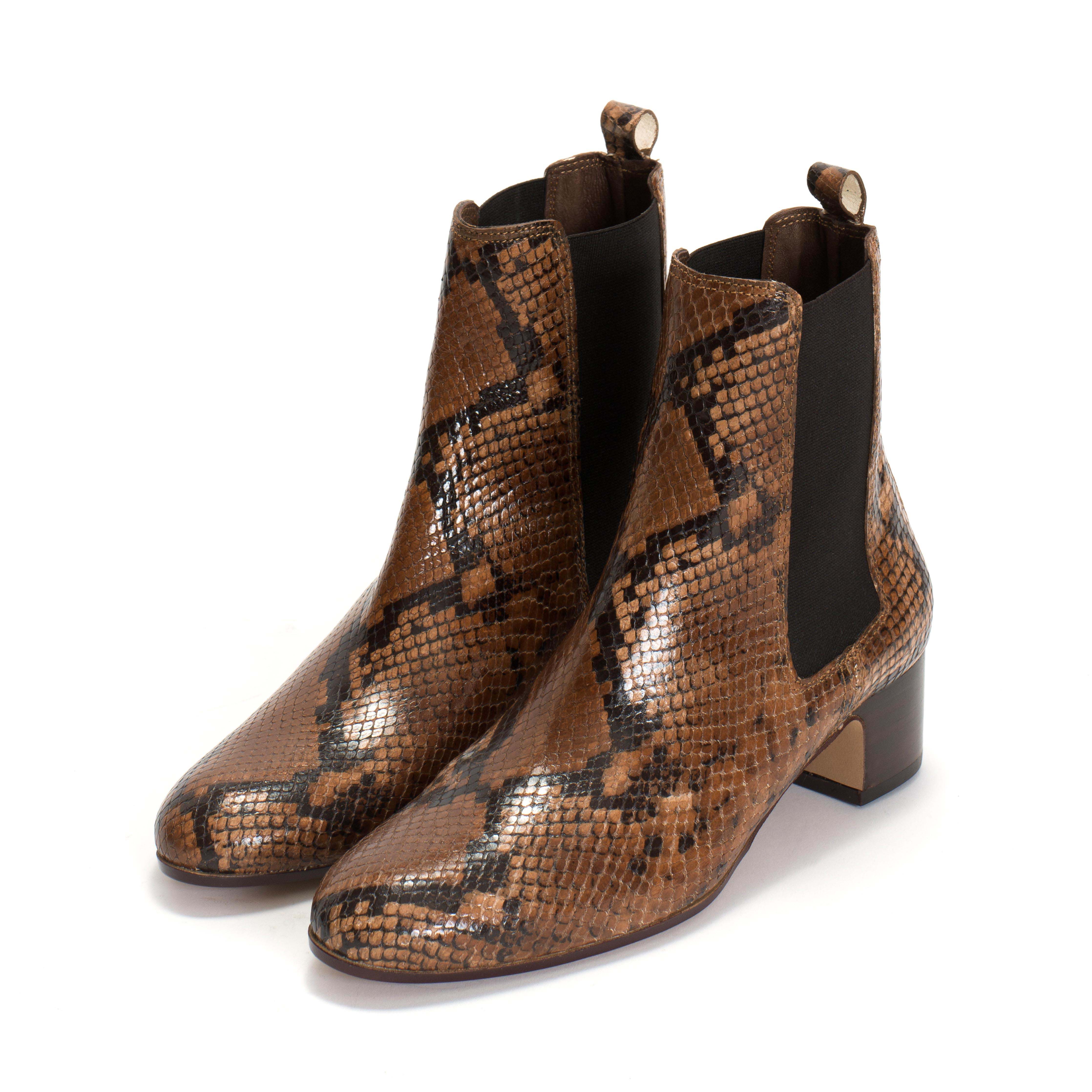 Niabella Snake calf Hazelnut