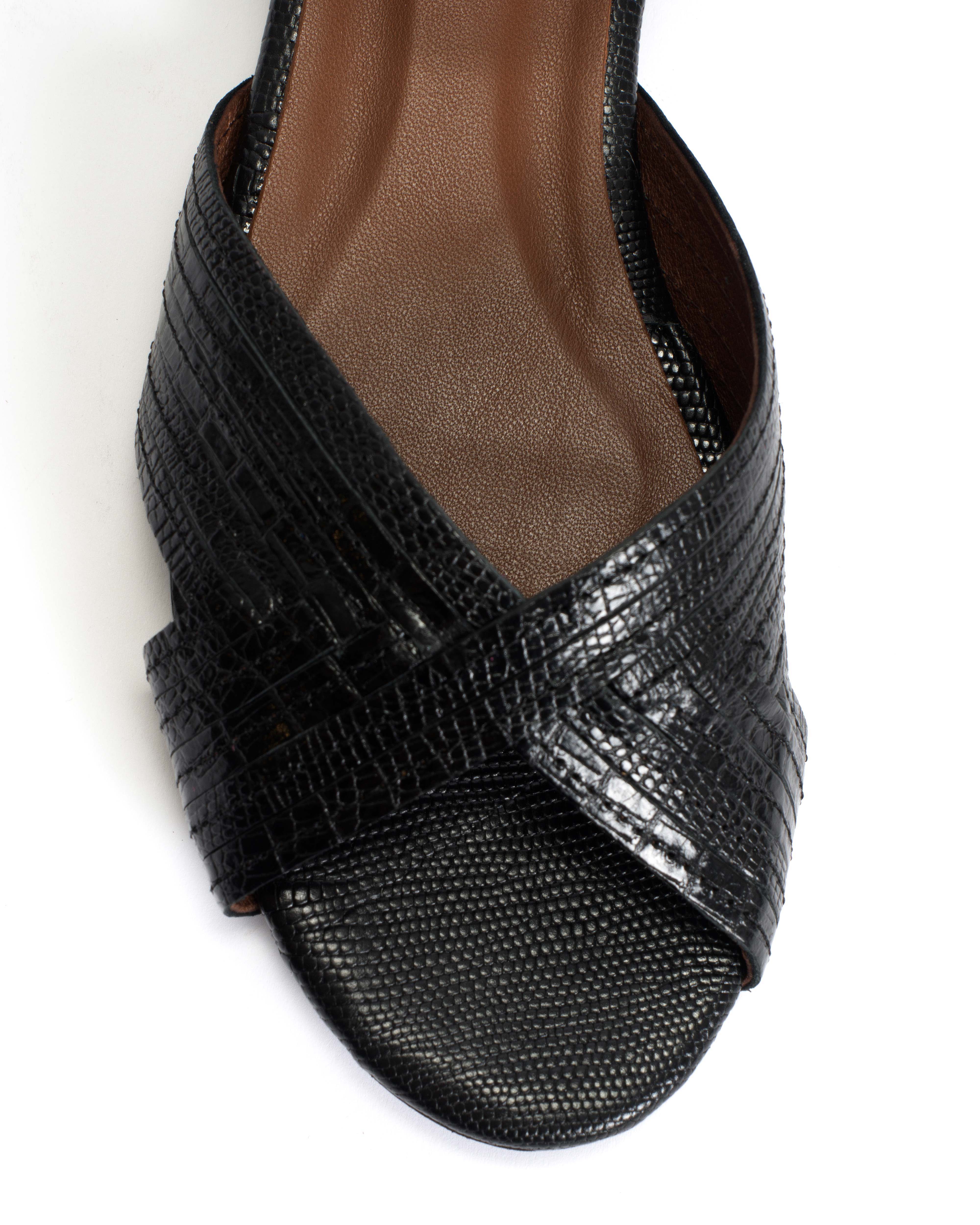 Niabi 10 Calf lizard Black