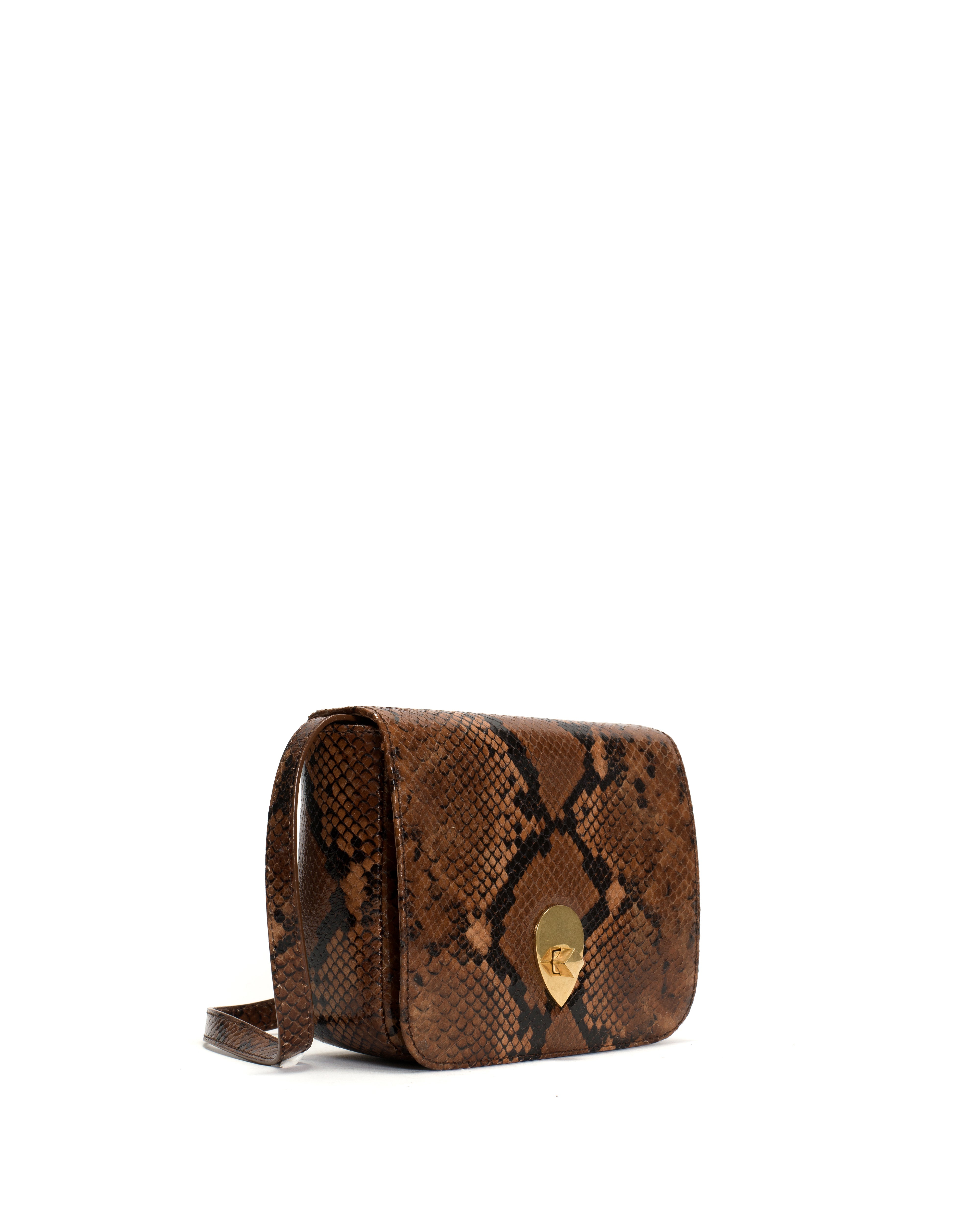 Nielle petite crossover bag Snake calf Hazelnut