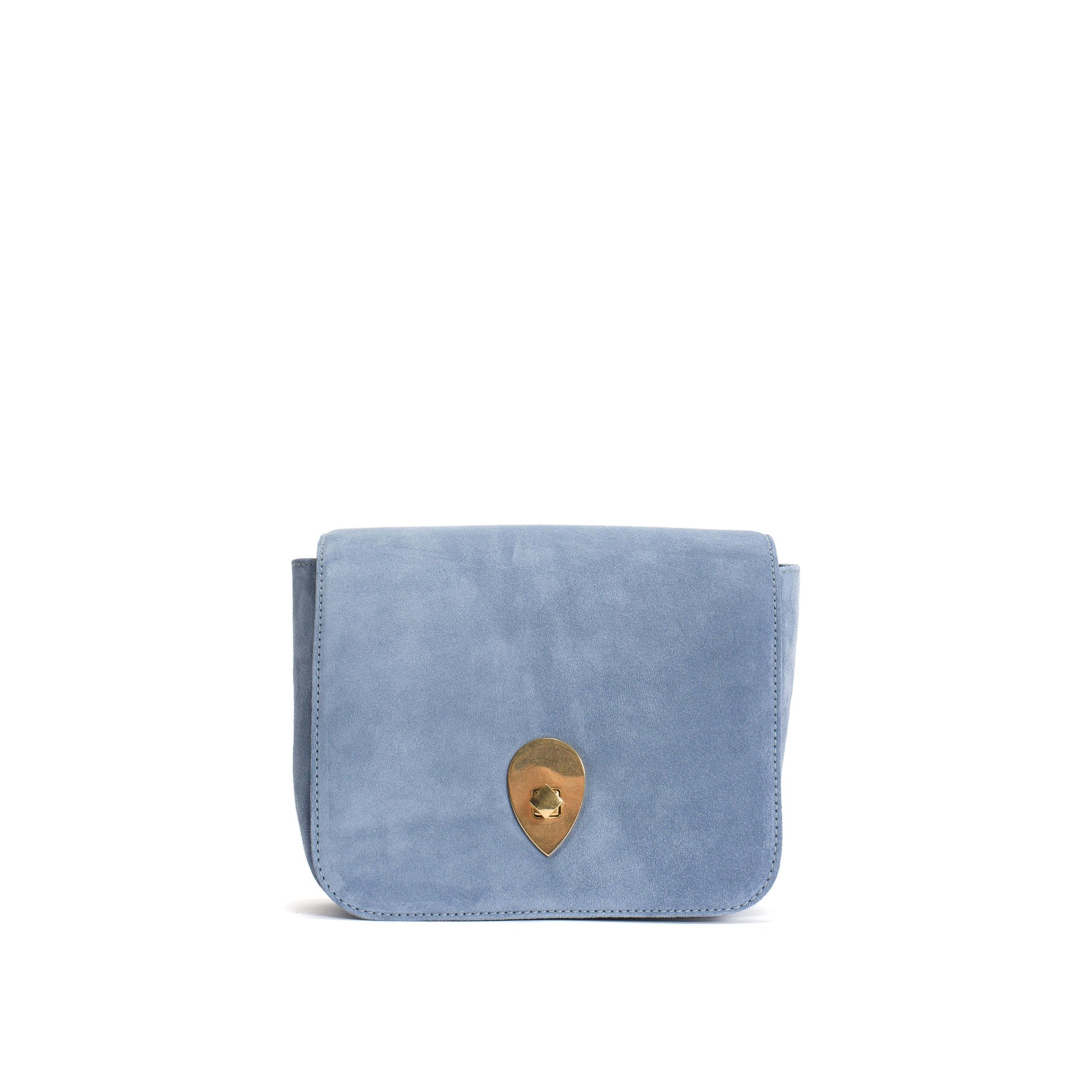 Nielle petite crossover bag Calf suede Lichen blue
