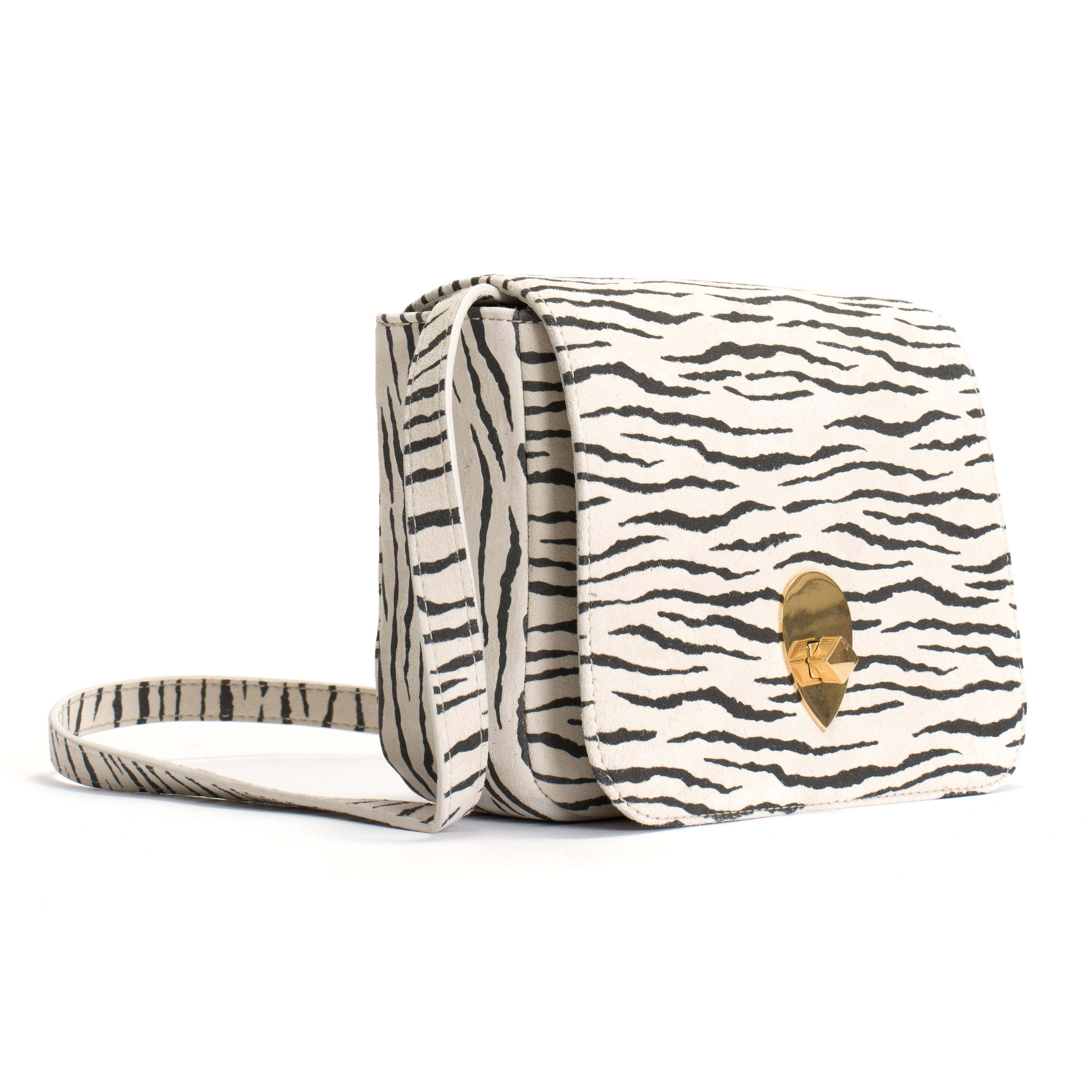 Nielle petite crossover bag Calf suede print Zebra