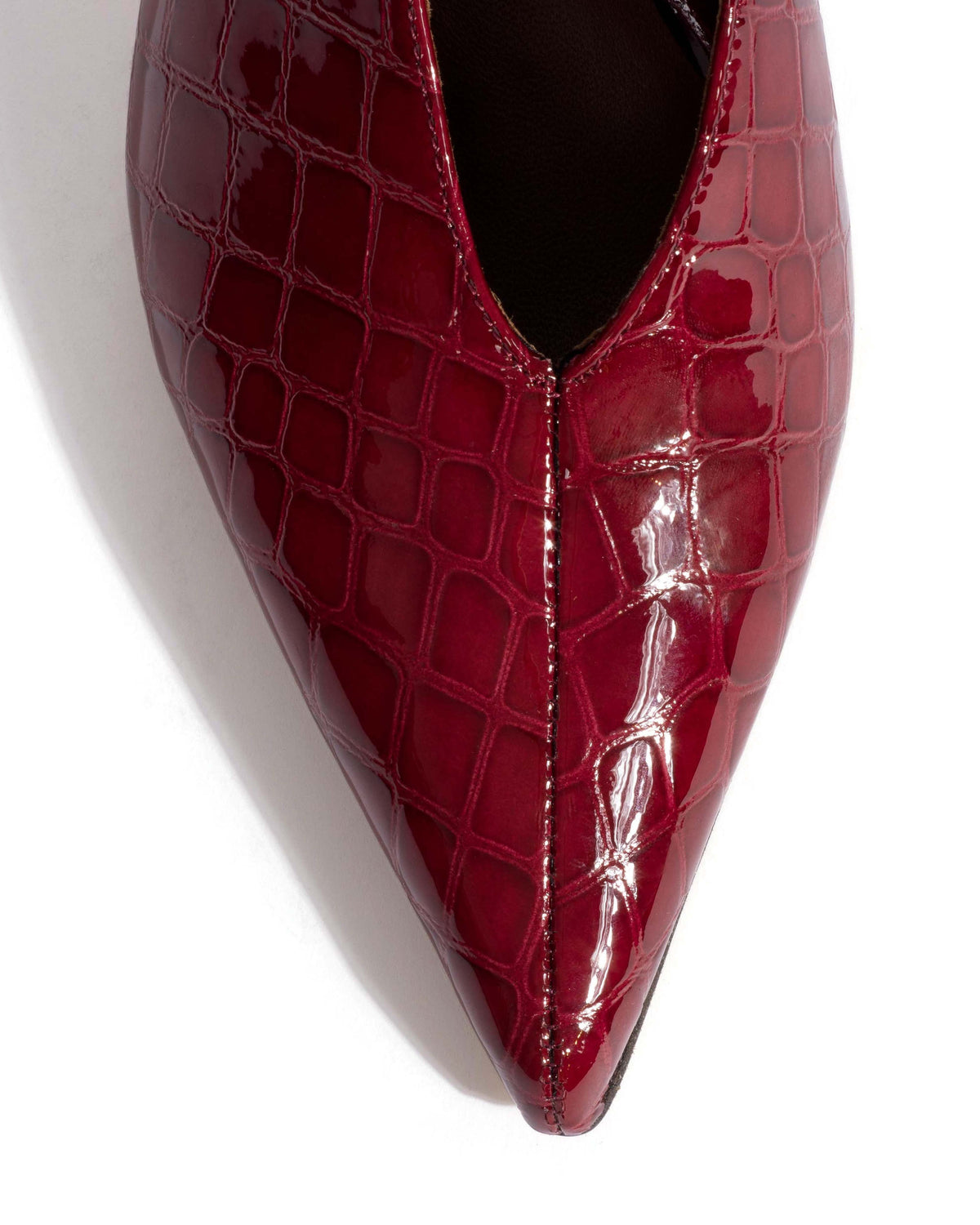 Phia 55 pin Polished croco calf Pomegranate