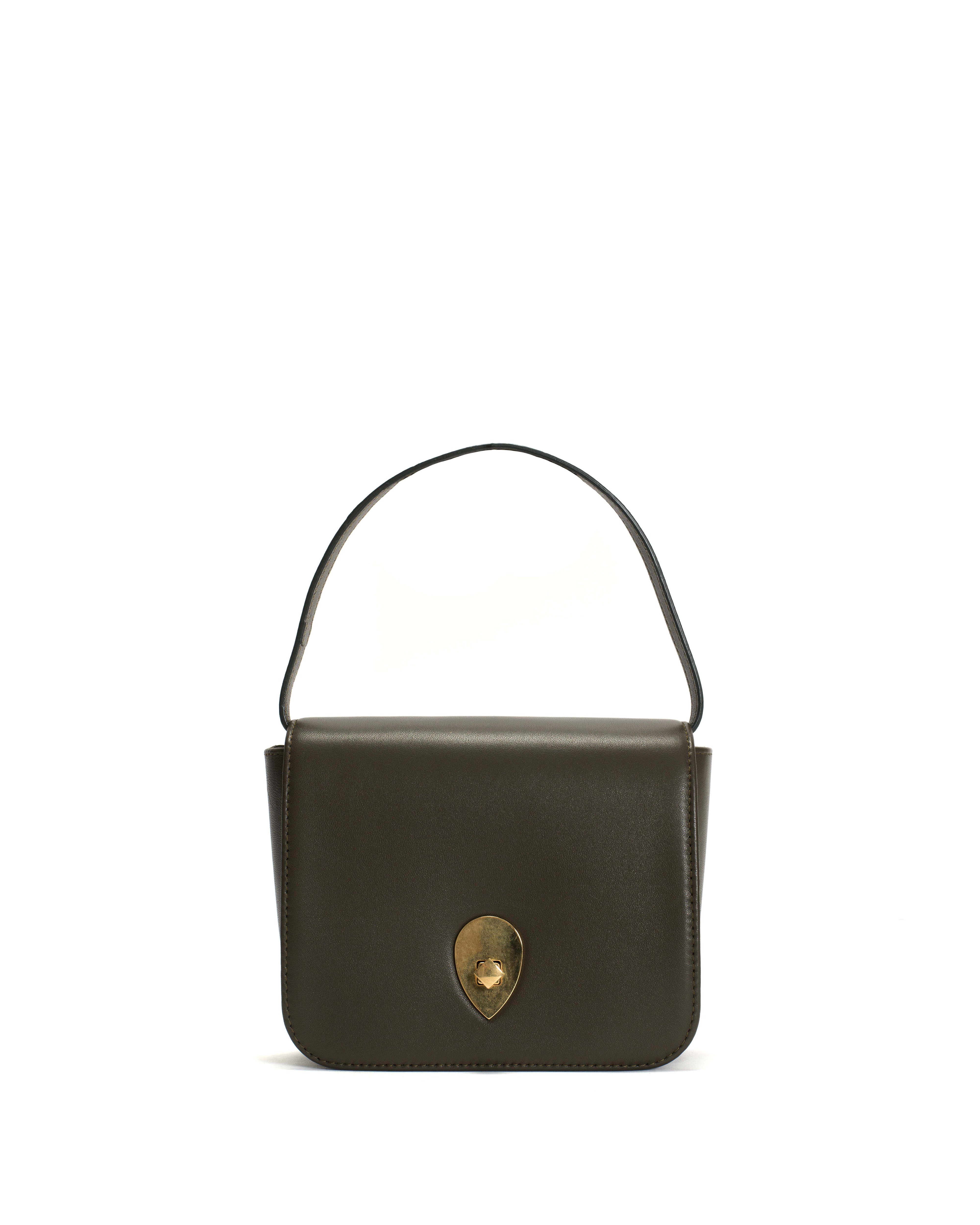 Nielle petite crossover bag Shiny lamb Moss green