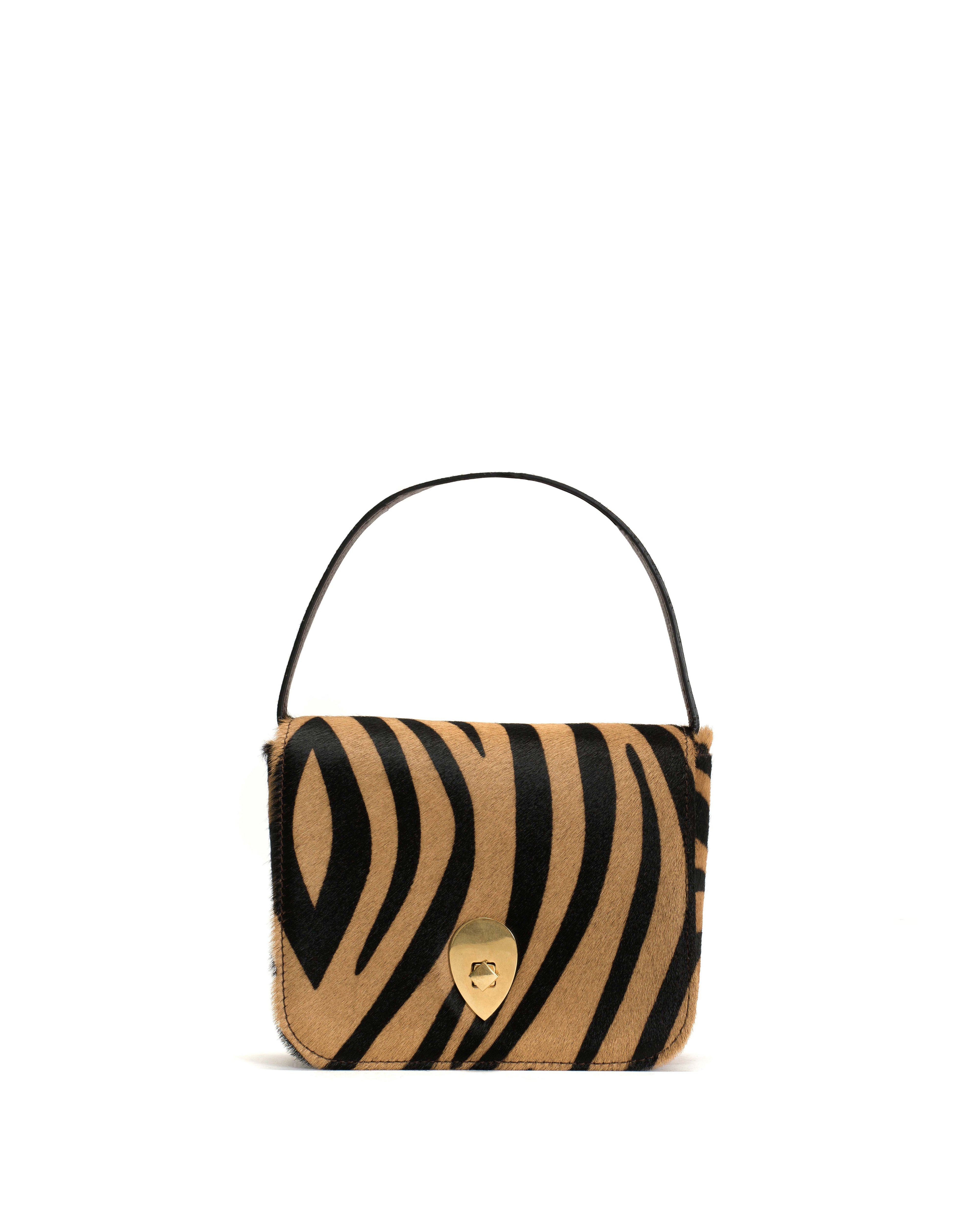 Nielle petite crossover bag Calf hair Tiger