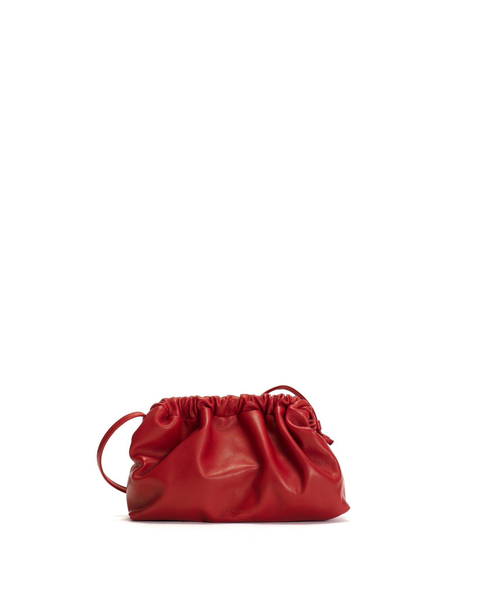 Hally petite cloud bag Shiny lamb Ruby red