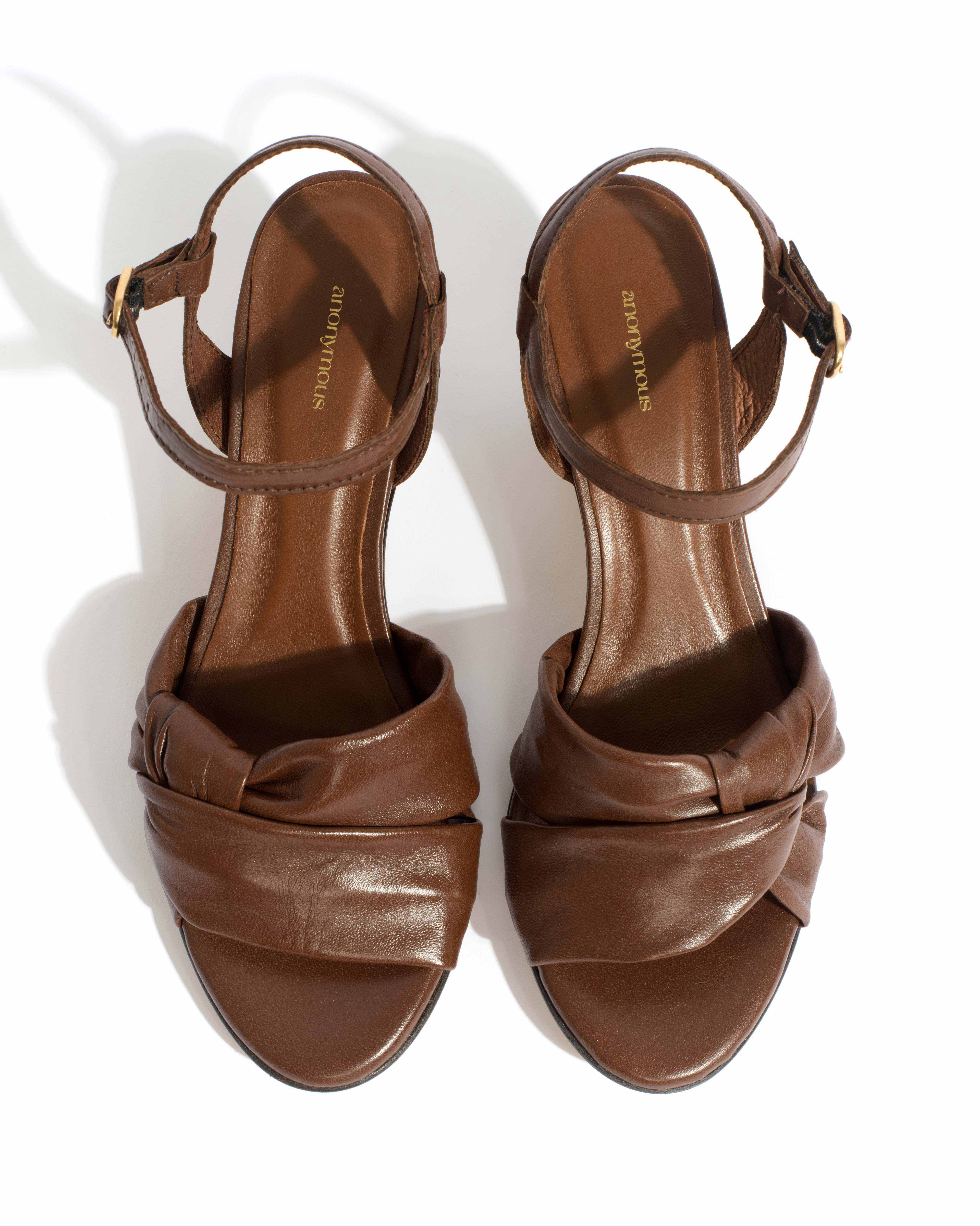 Kamilah 50 stiletto Shiny lamb Chocolate