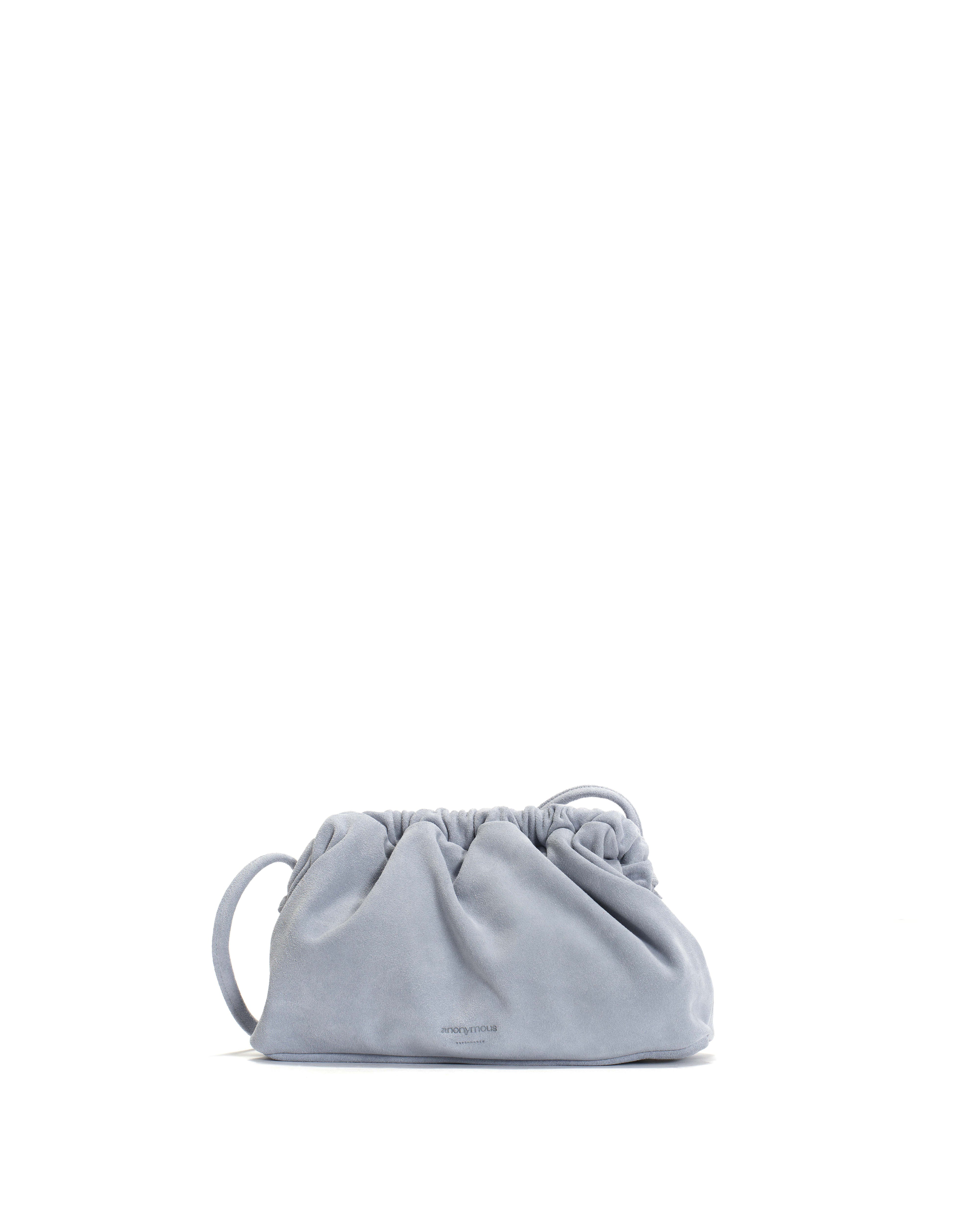Hally petite cloud bag Calf suede Lichen blue