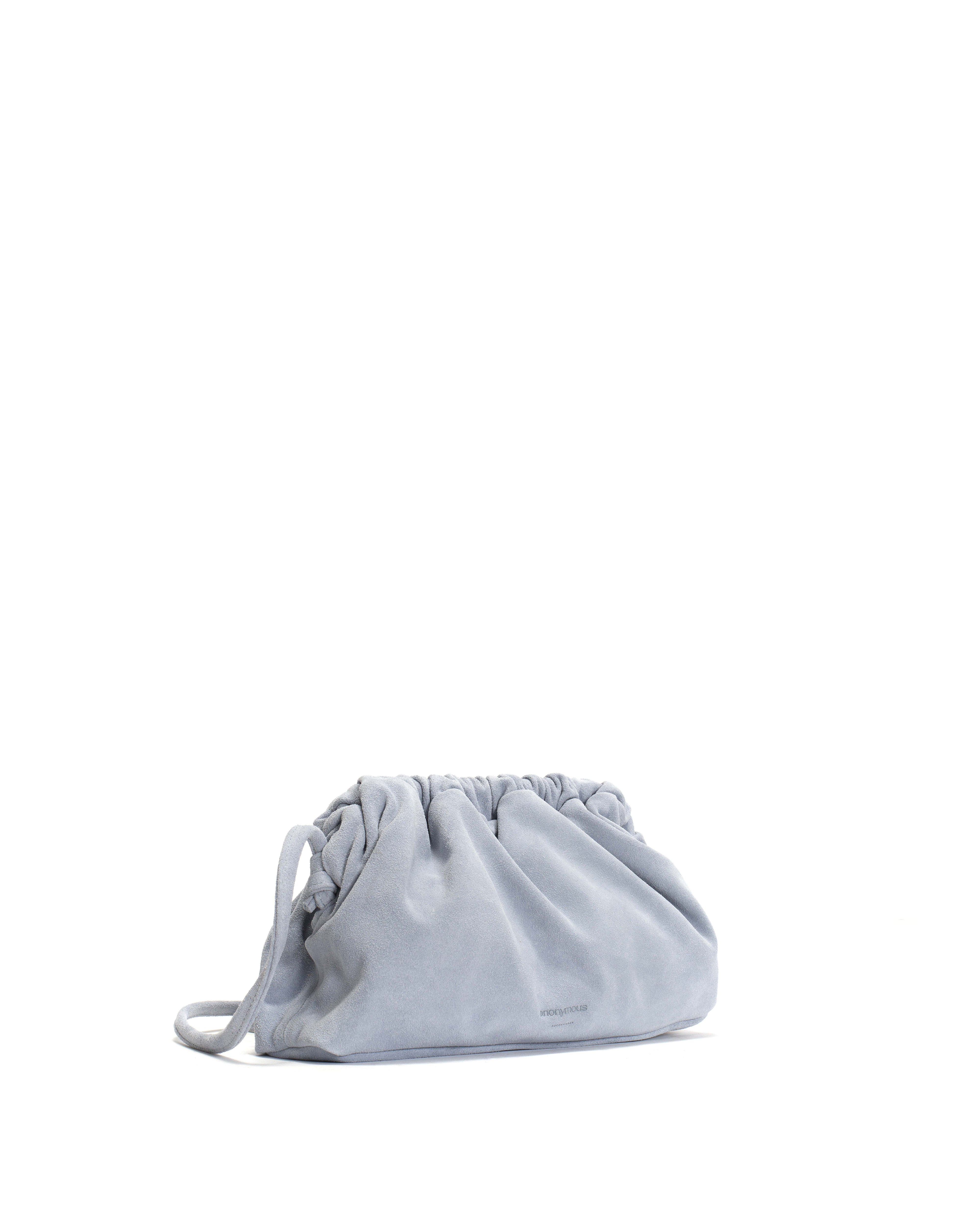 Hally petite cloud bag Calf suede Lichen blue