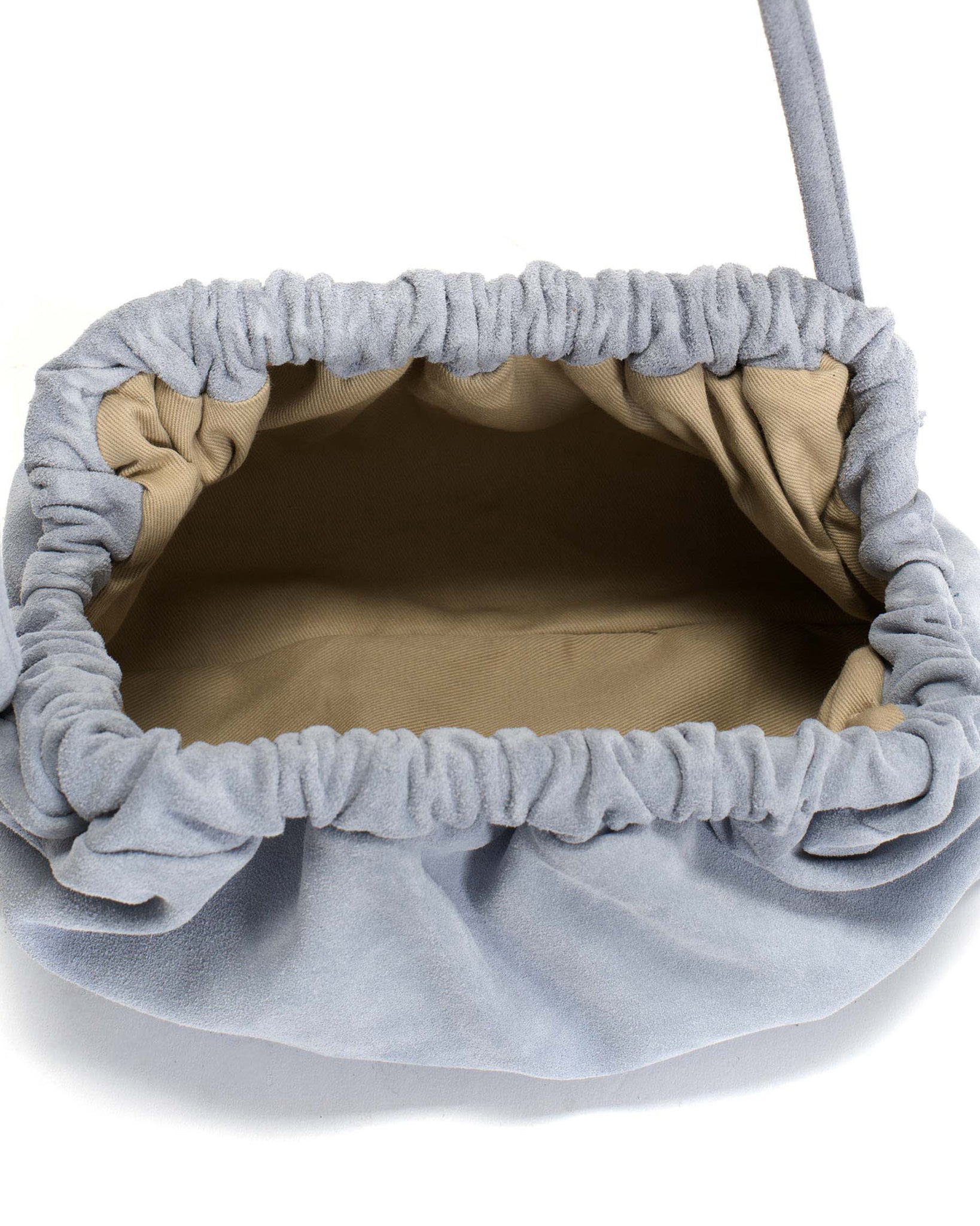 Hally petite cloud bag Calf suede Lichen blue